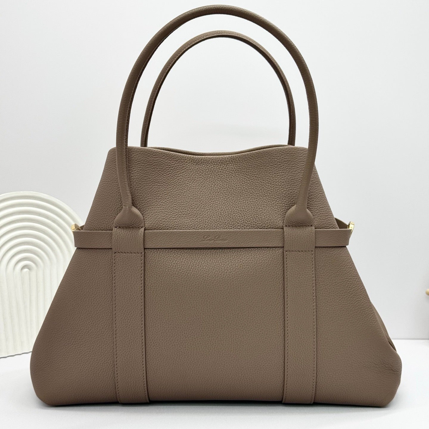 Taupe, Black and Burgundy Bag