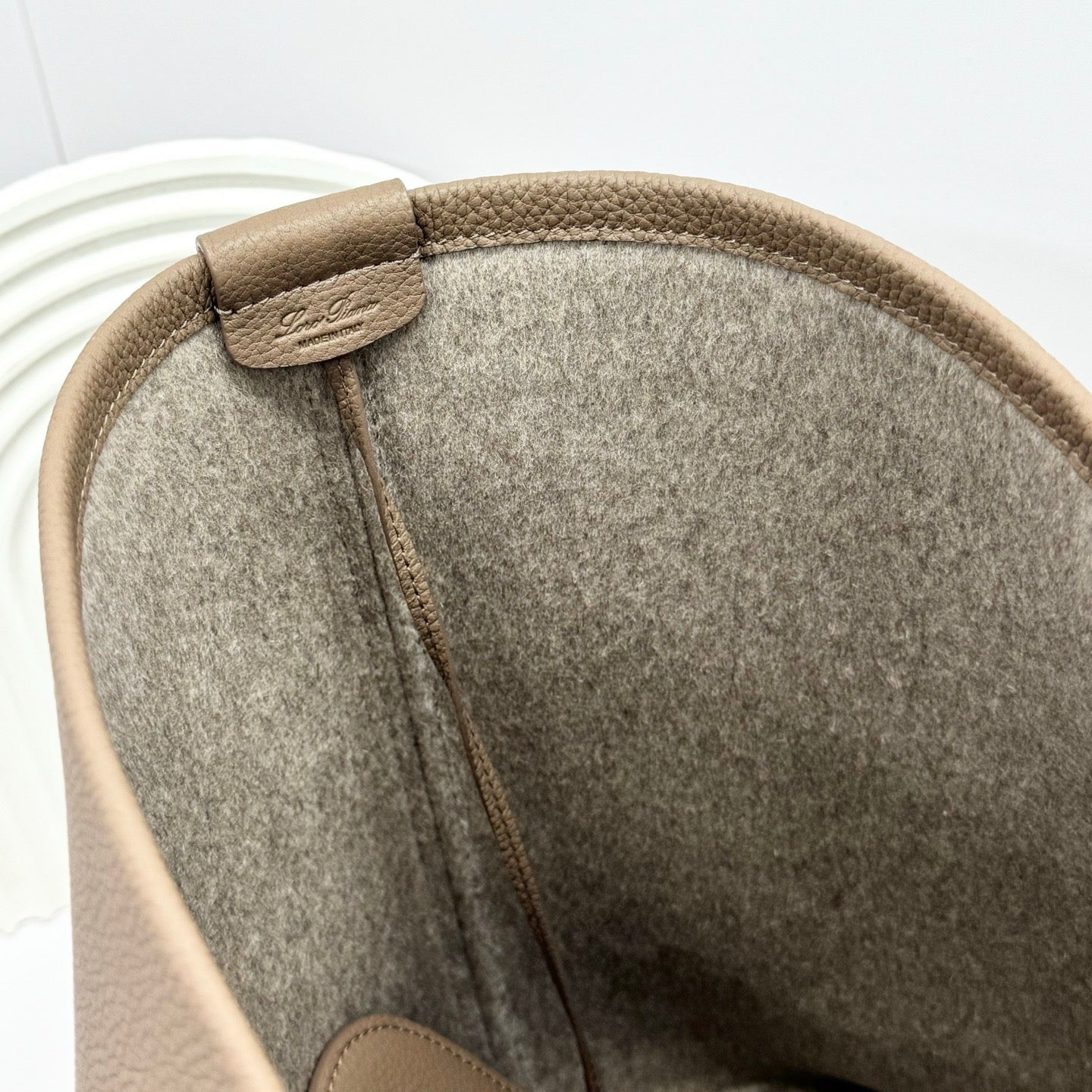 Taupe, Black and Burgundy Bag