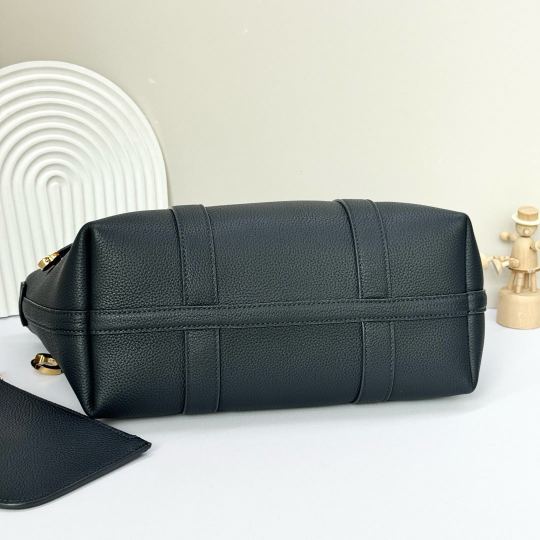 Taupe, Black and Burgundy Bag