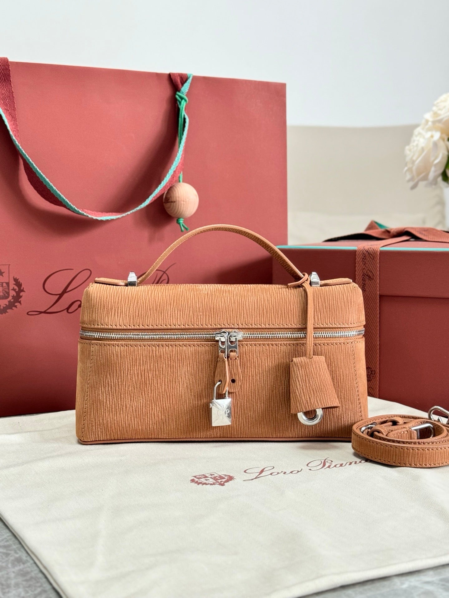 Tan and Dark brown Bag