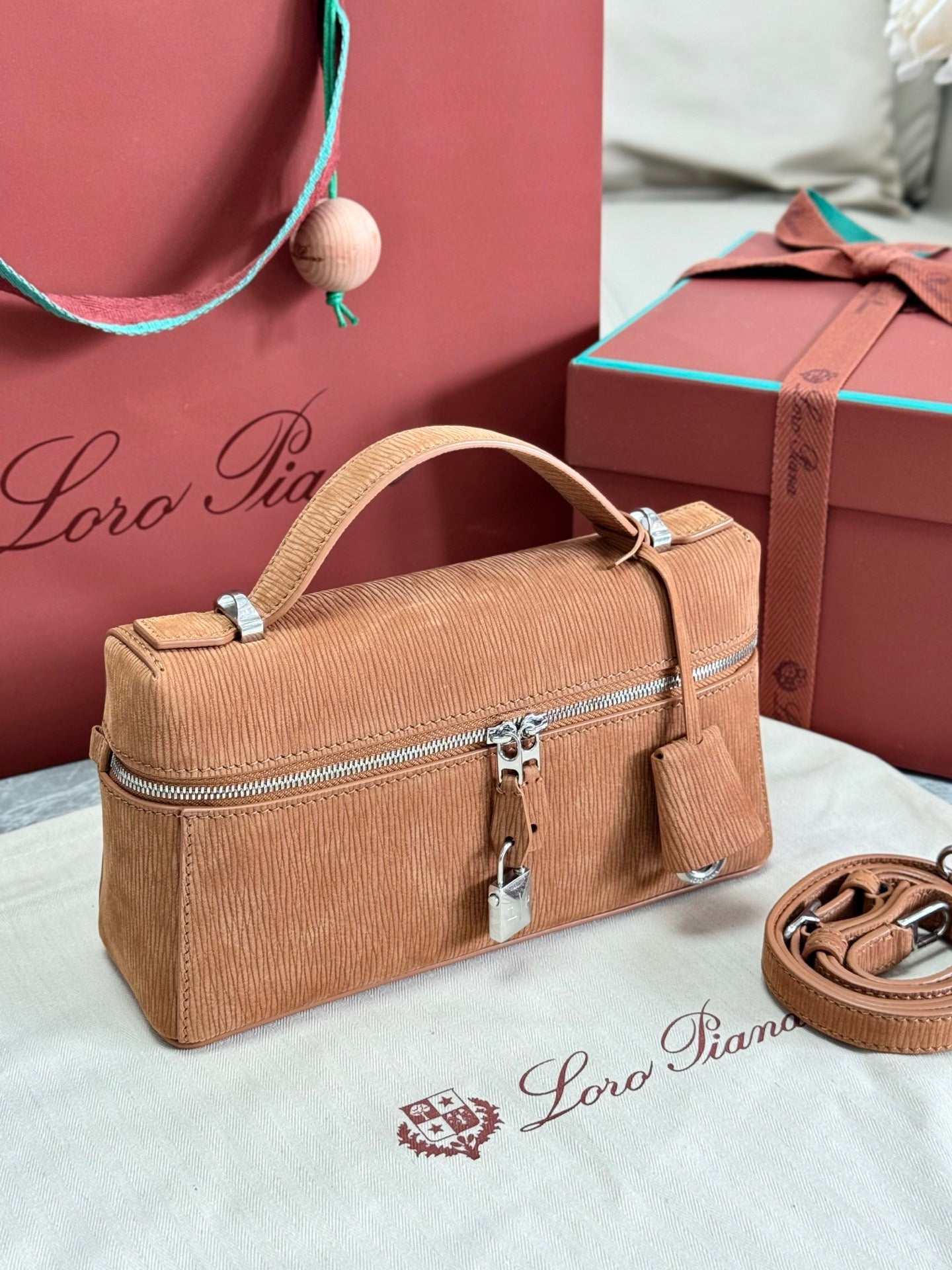 Tan and Dark brown Bag