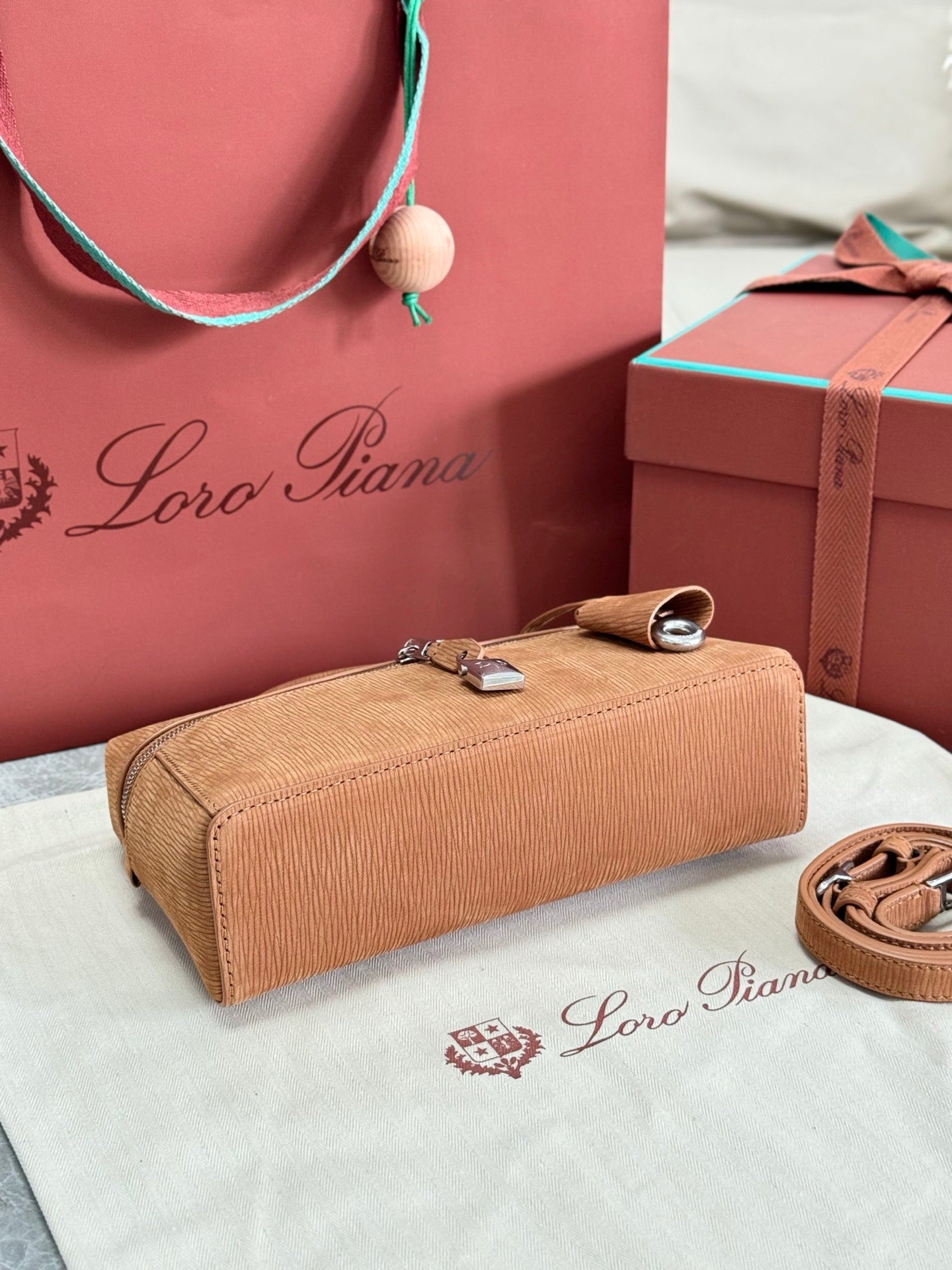 Tan and Dark brown Bag