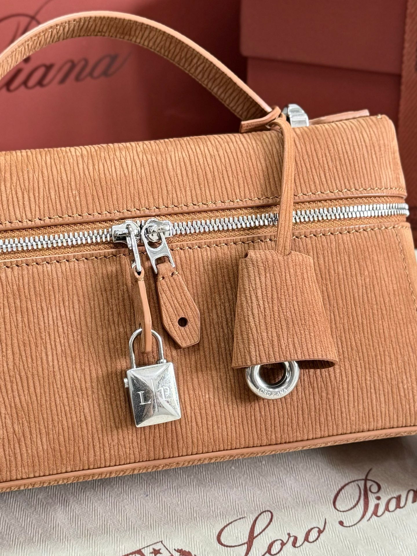 Tan and Dark brown Bag