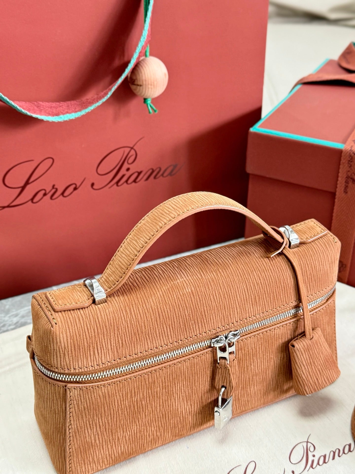 Tan and Dark brown Bag