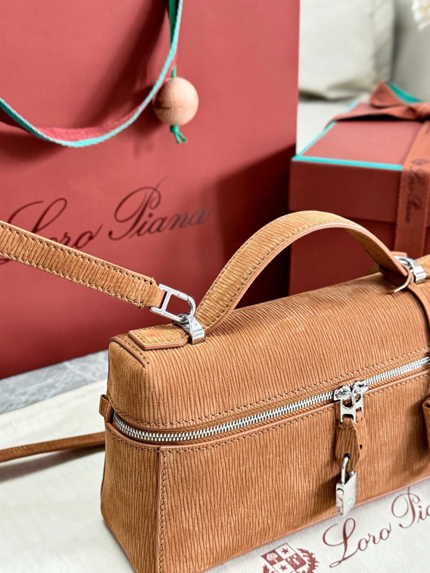 Tan and Dark brown Bag