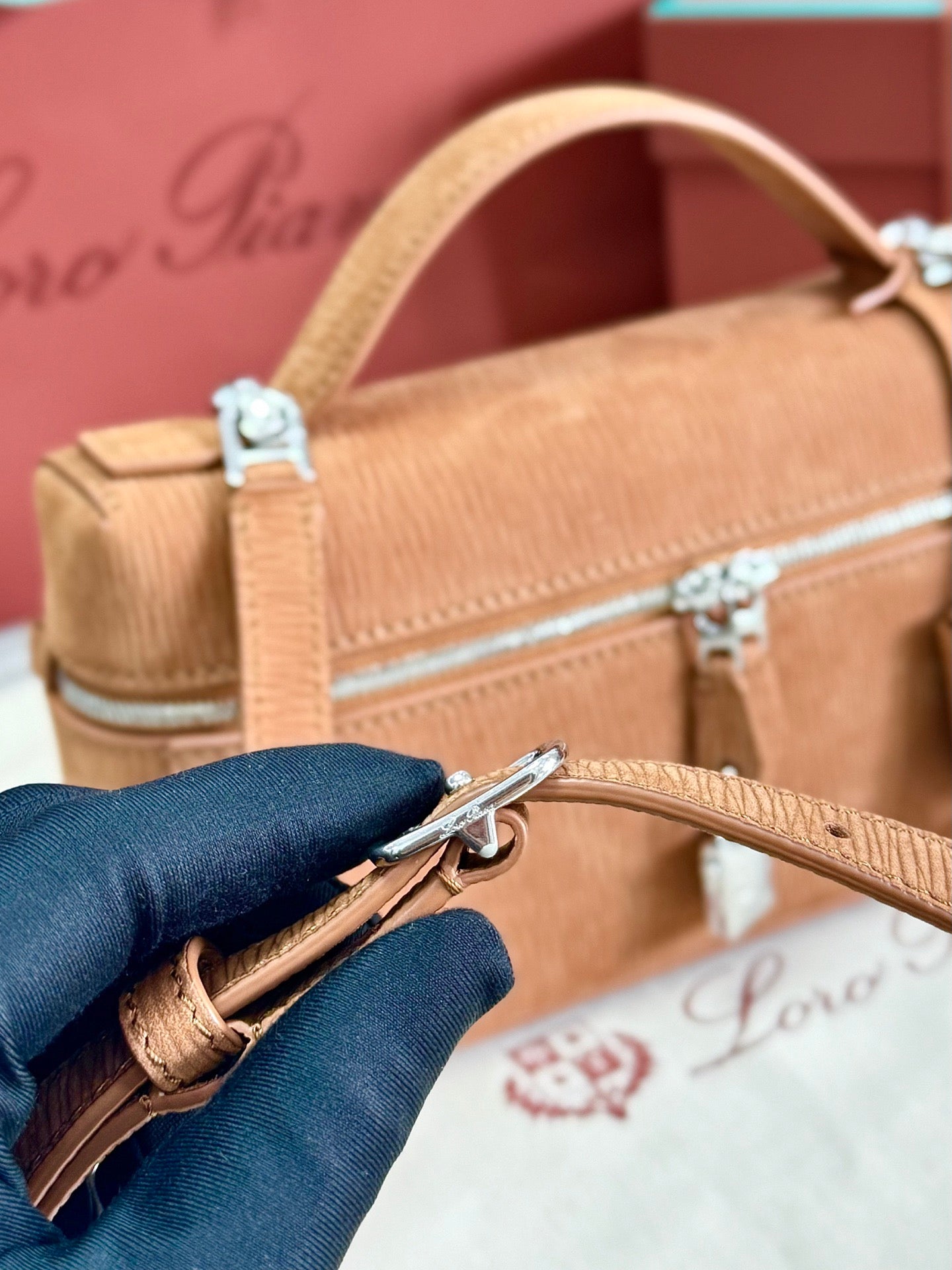 Tan and Dark brown Bag