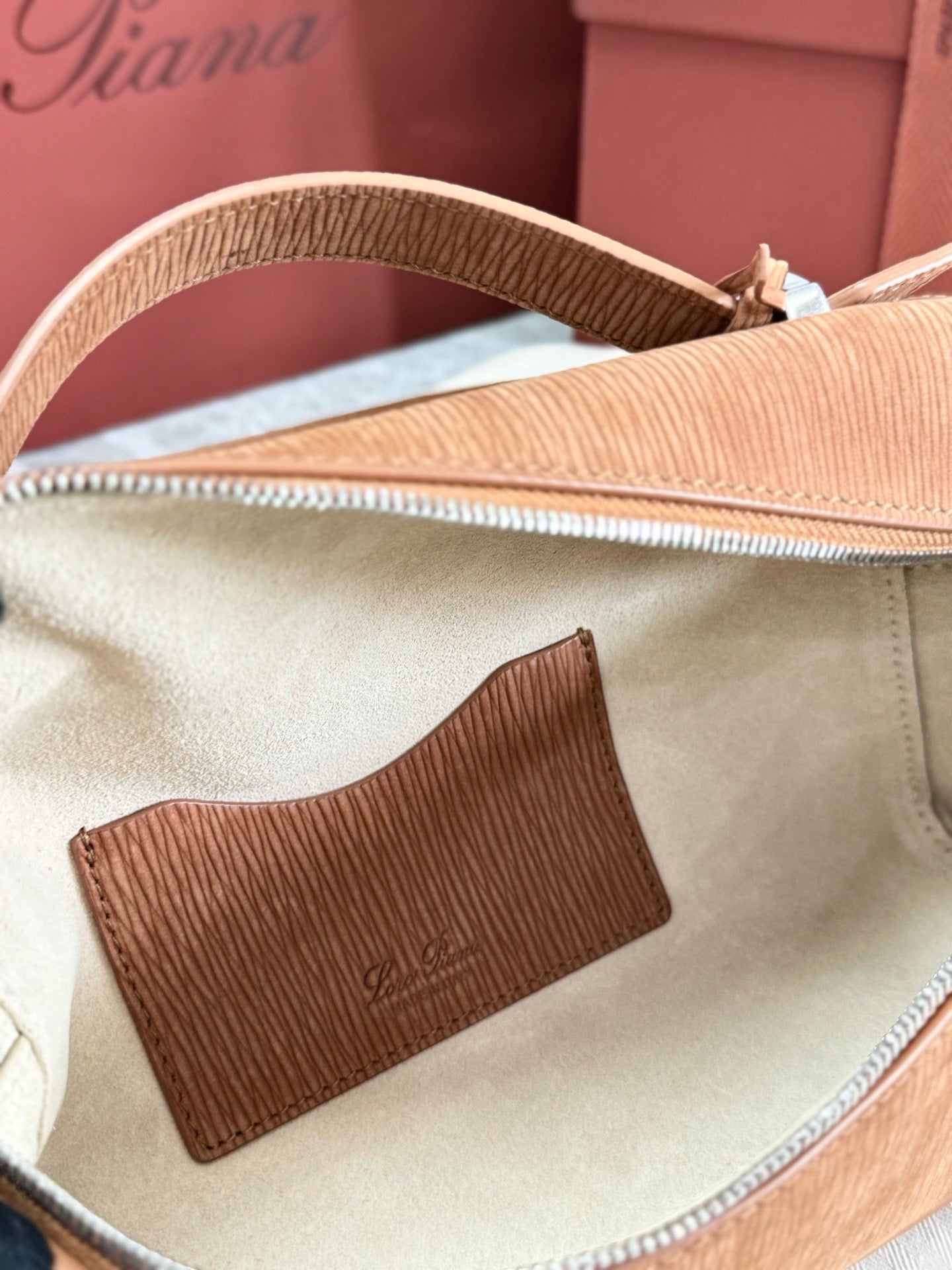 Tan and Dark brown Bag