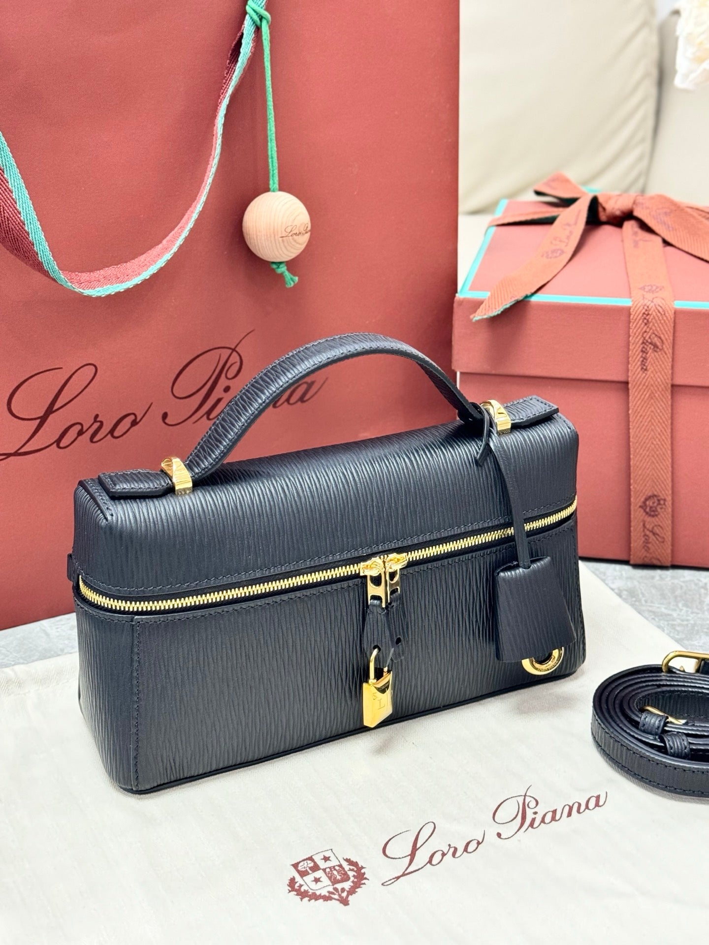 Cream, Beige and Black Bag