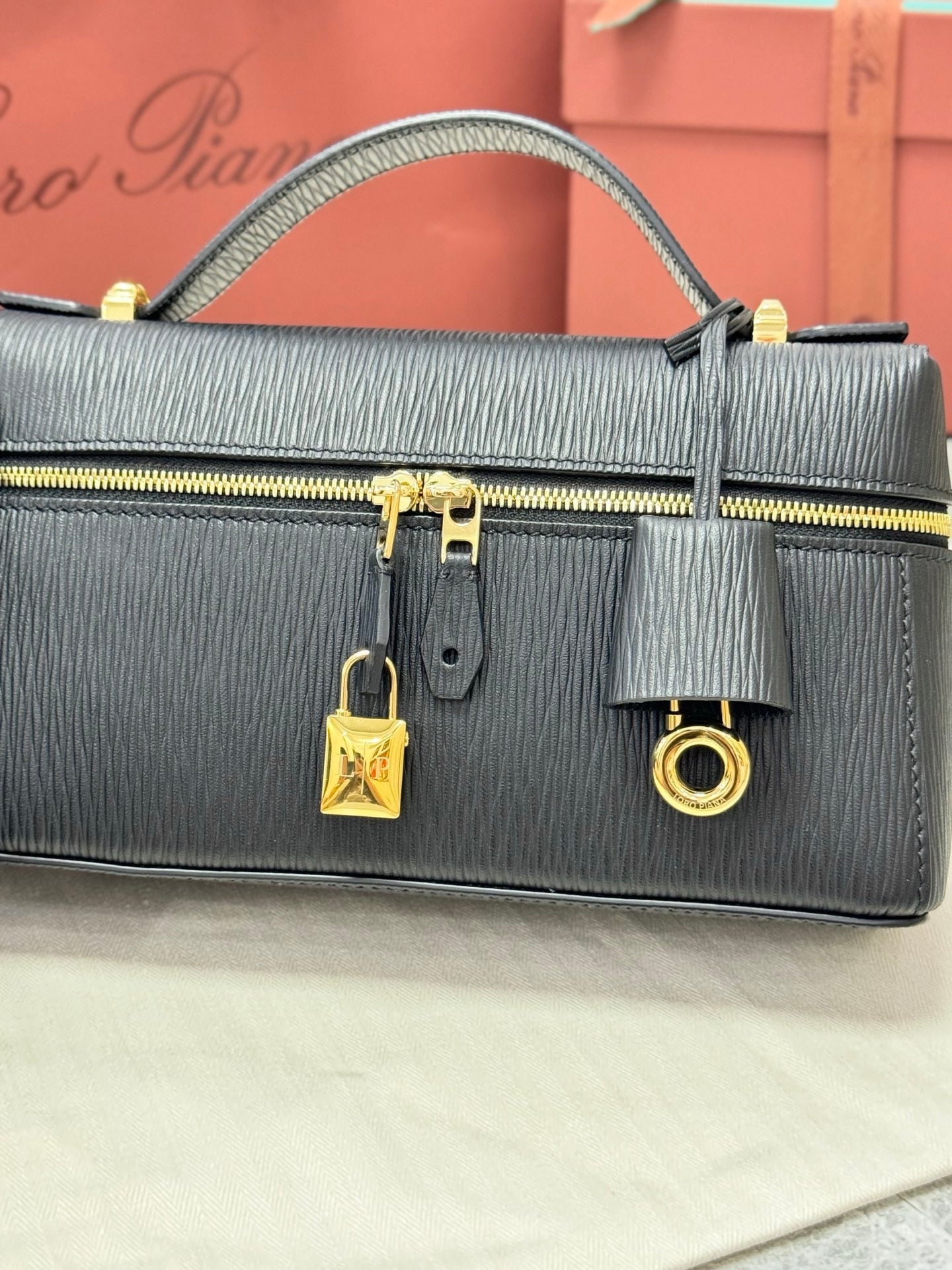 Cream, Beige and Black Bag