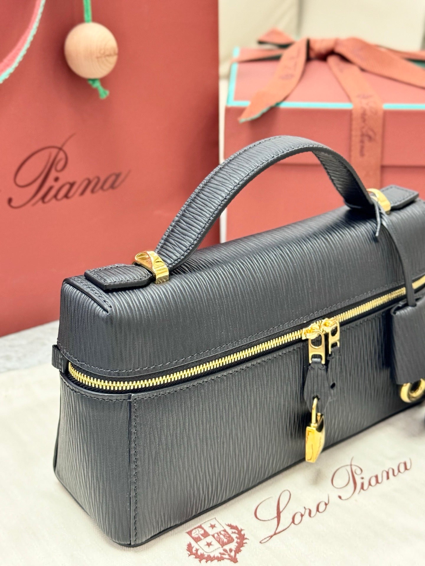 Cream, Beige and Black Bag