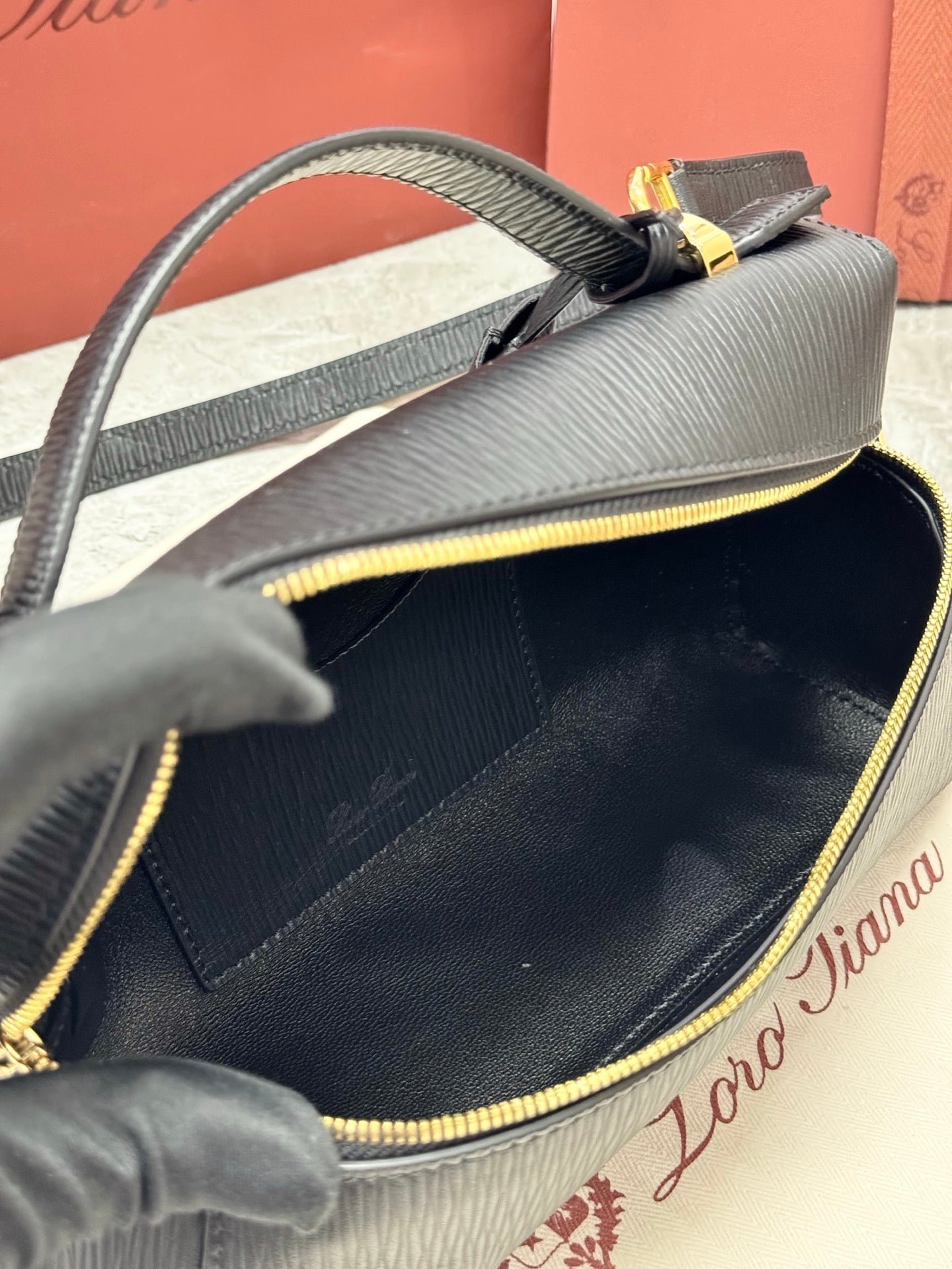 Cream, Beige and Black Bag