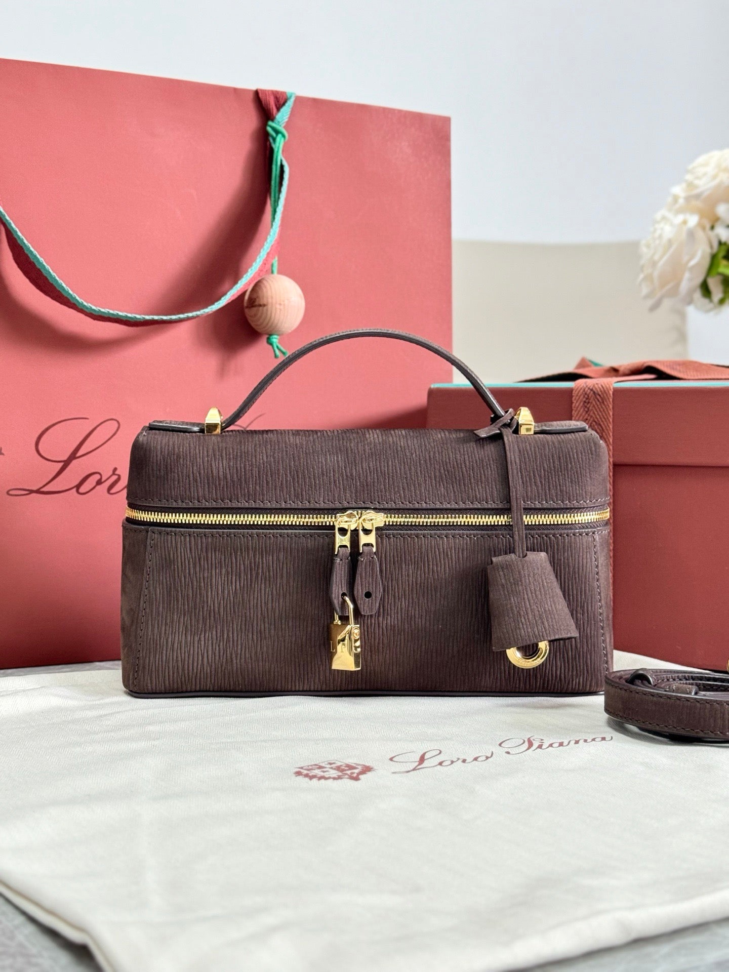 Tan and Dark brown Bag
