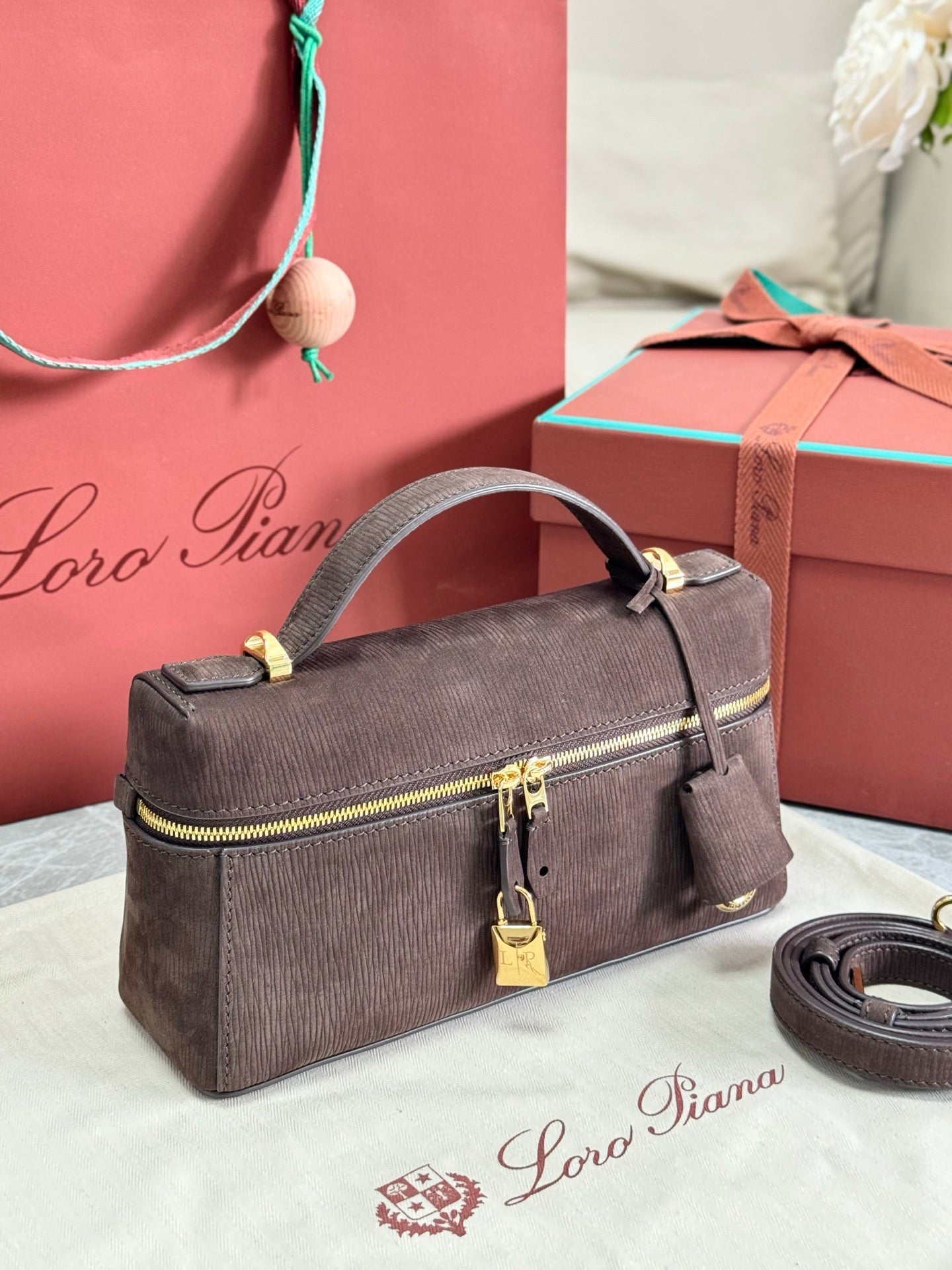 Tan and Dark brown Bag