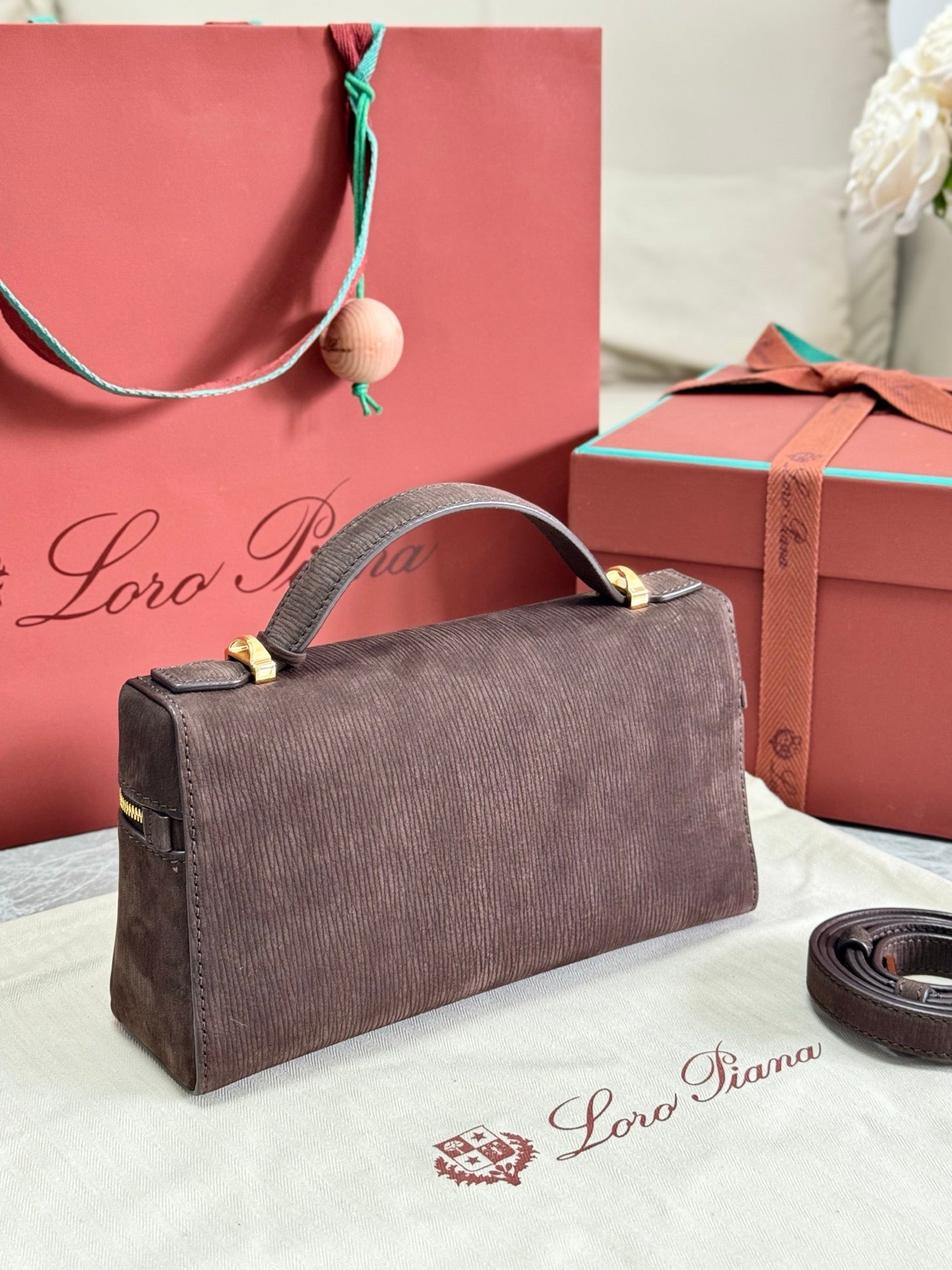 Tan and Dark brown Bag