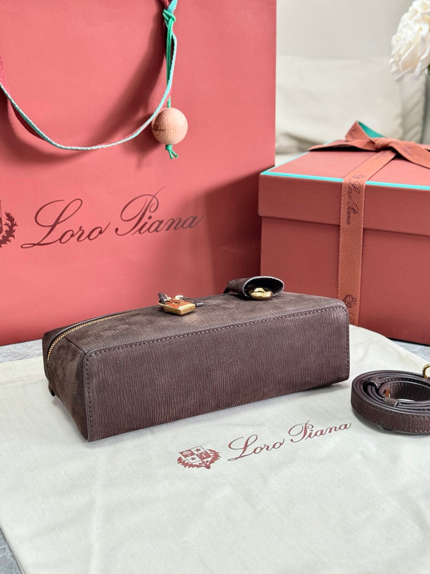 Tan and Dark brown Bag