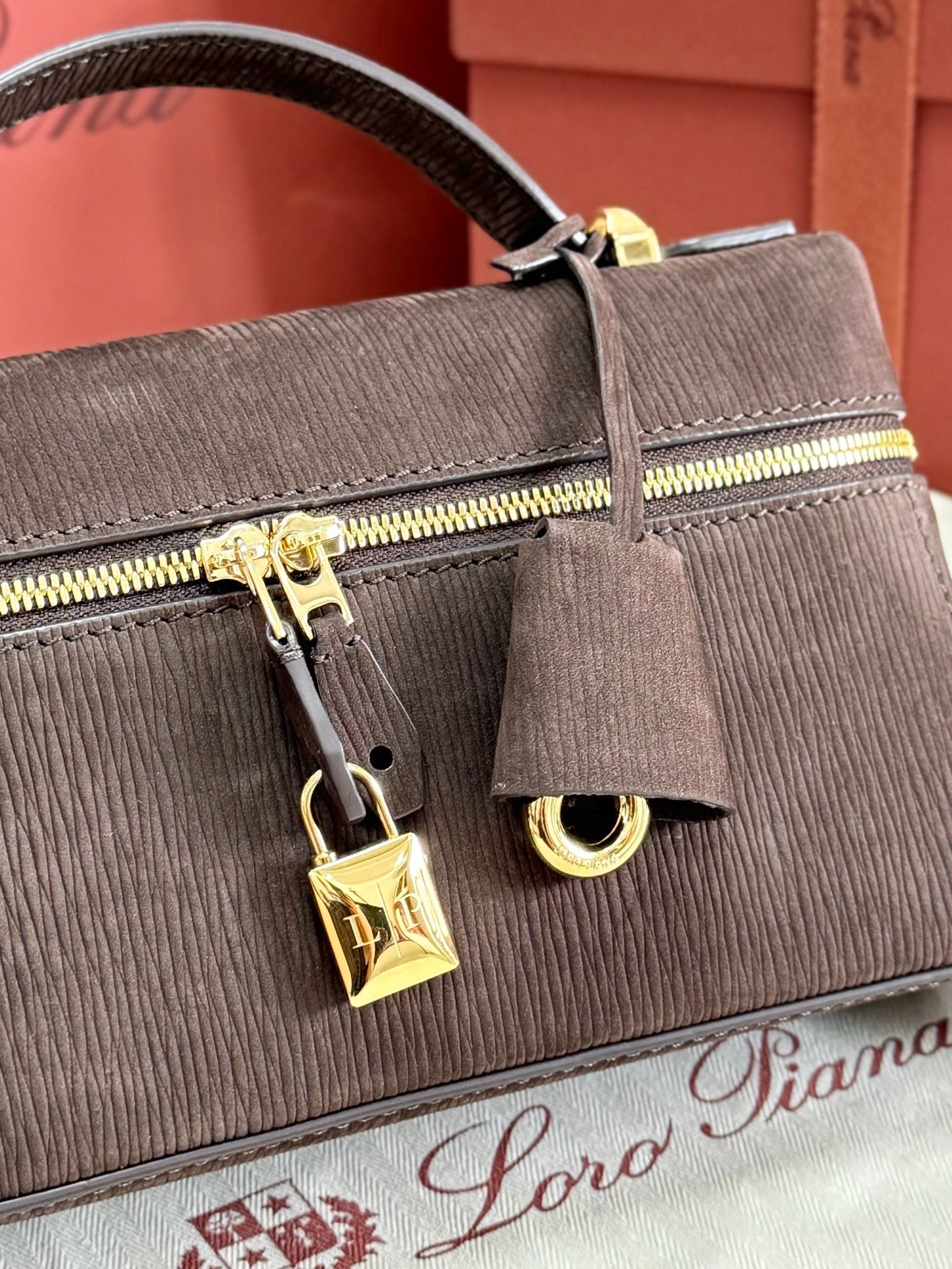 Tan and Dark brown Bag