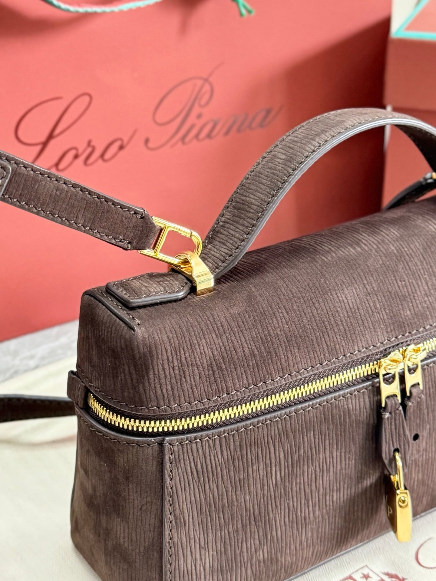 Tan and Dark brown Bag
