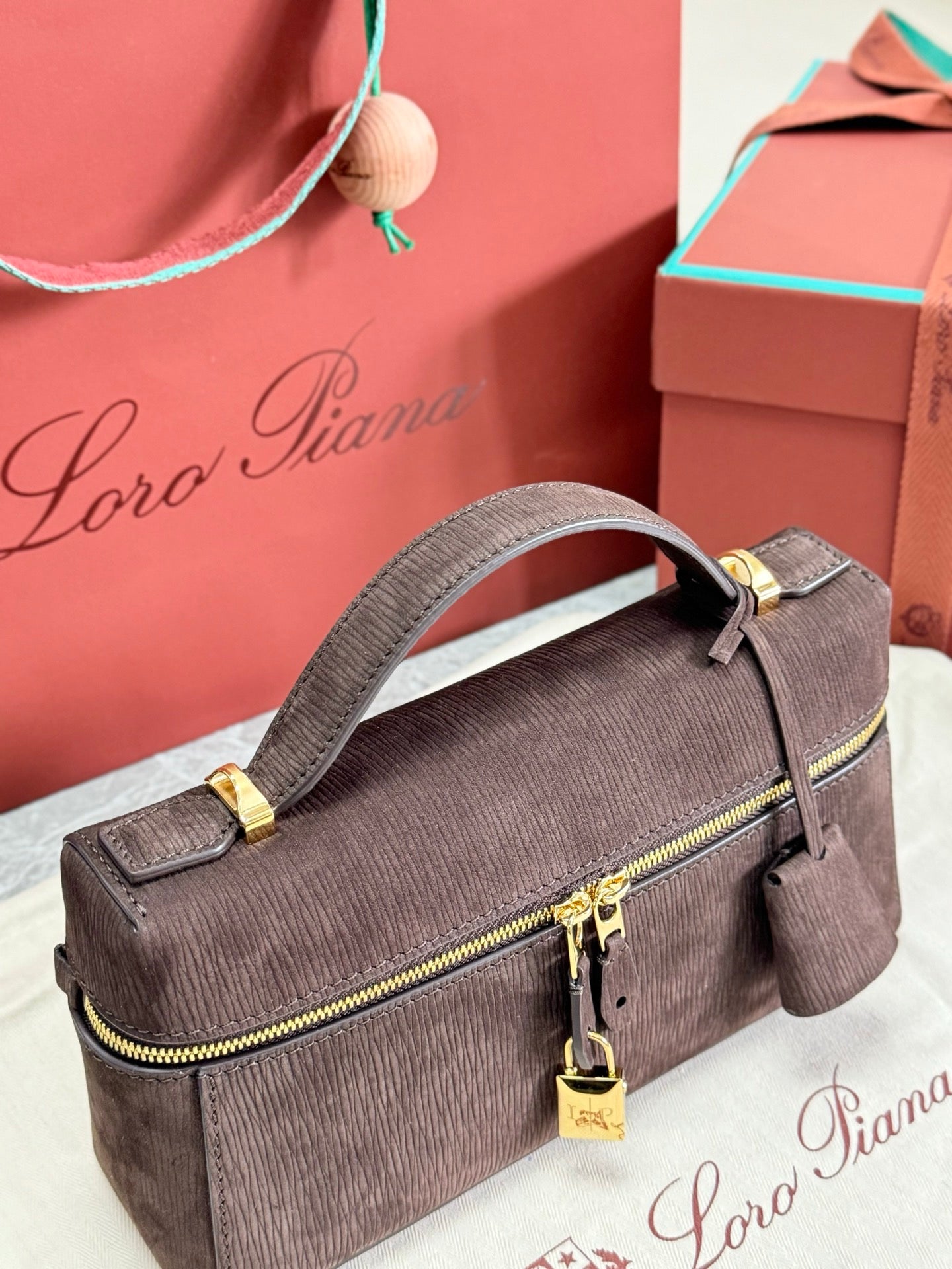 Tan and Dark brown Bag