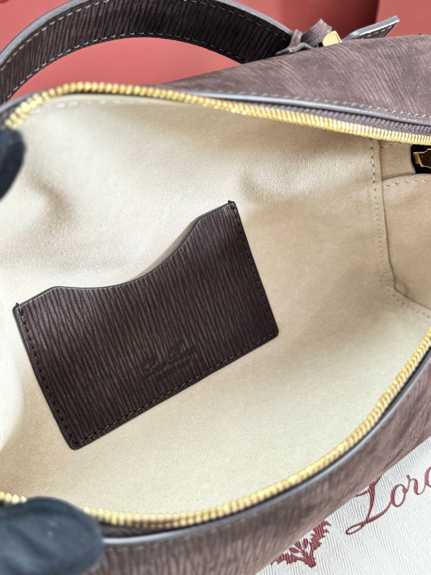 Tan and Dark brown Bag