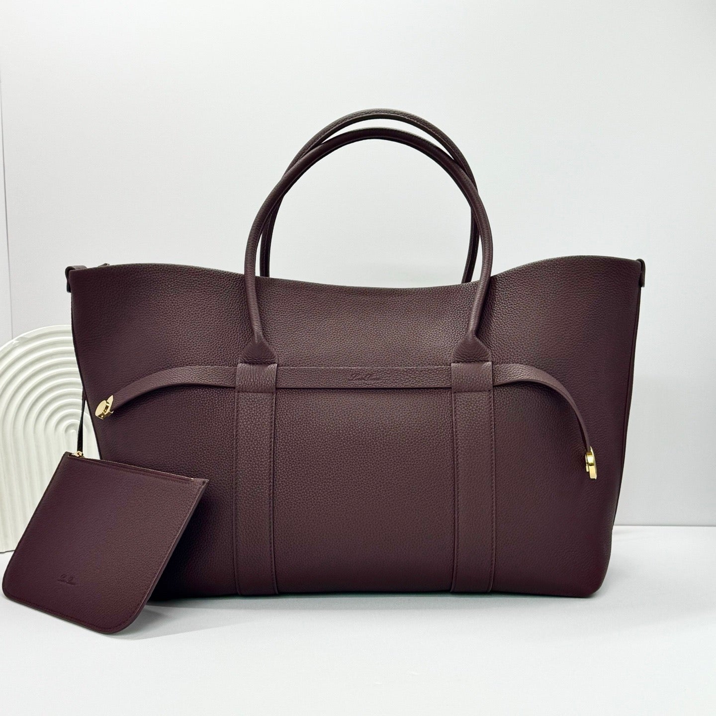Taupe, Black and Burgundy Bag