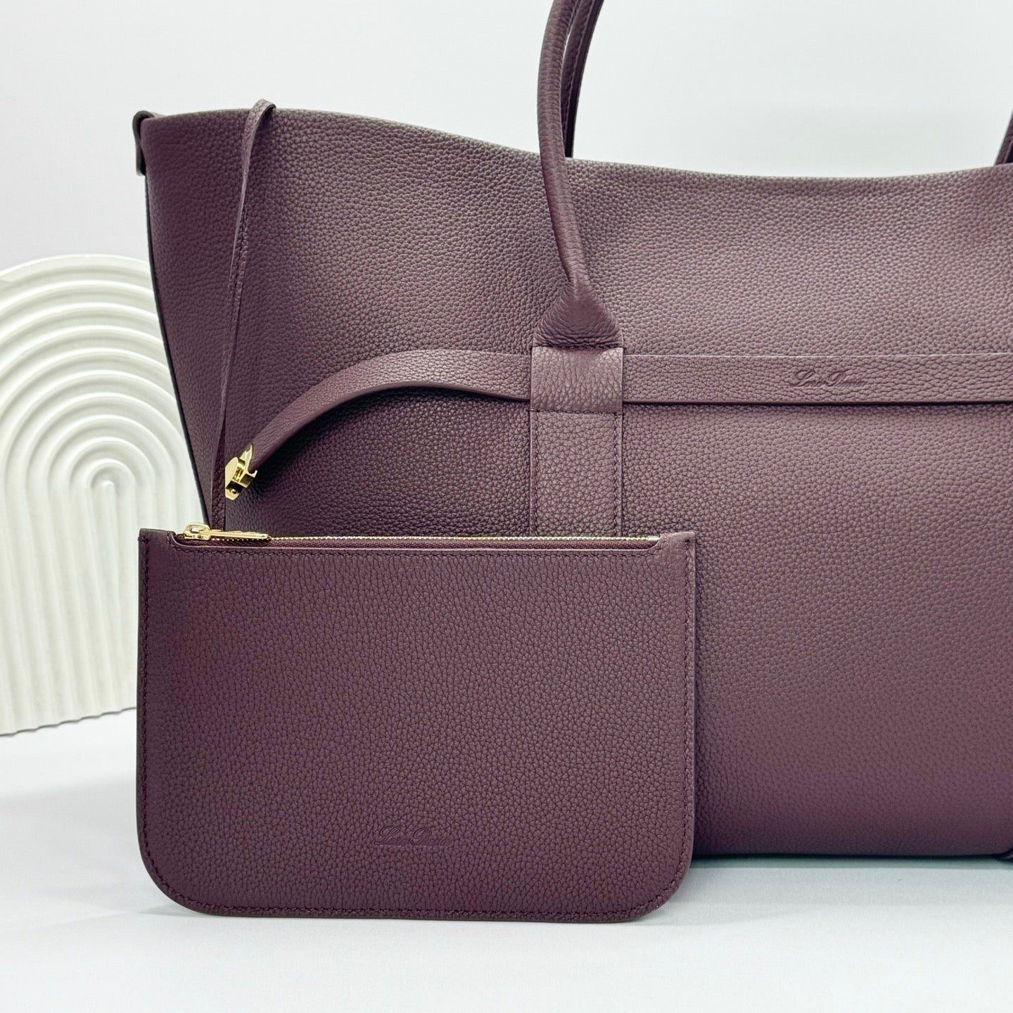 Taupe, Black and Burgundy Bag