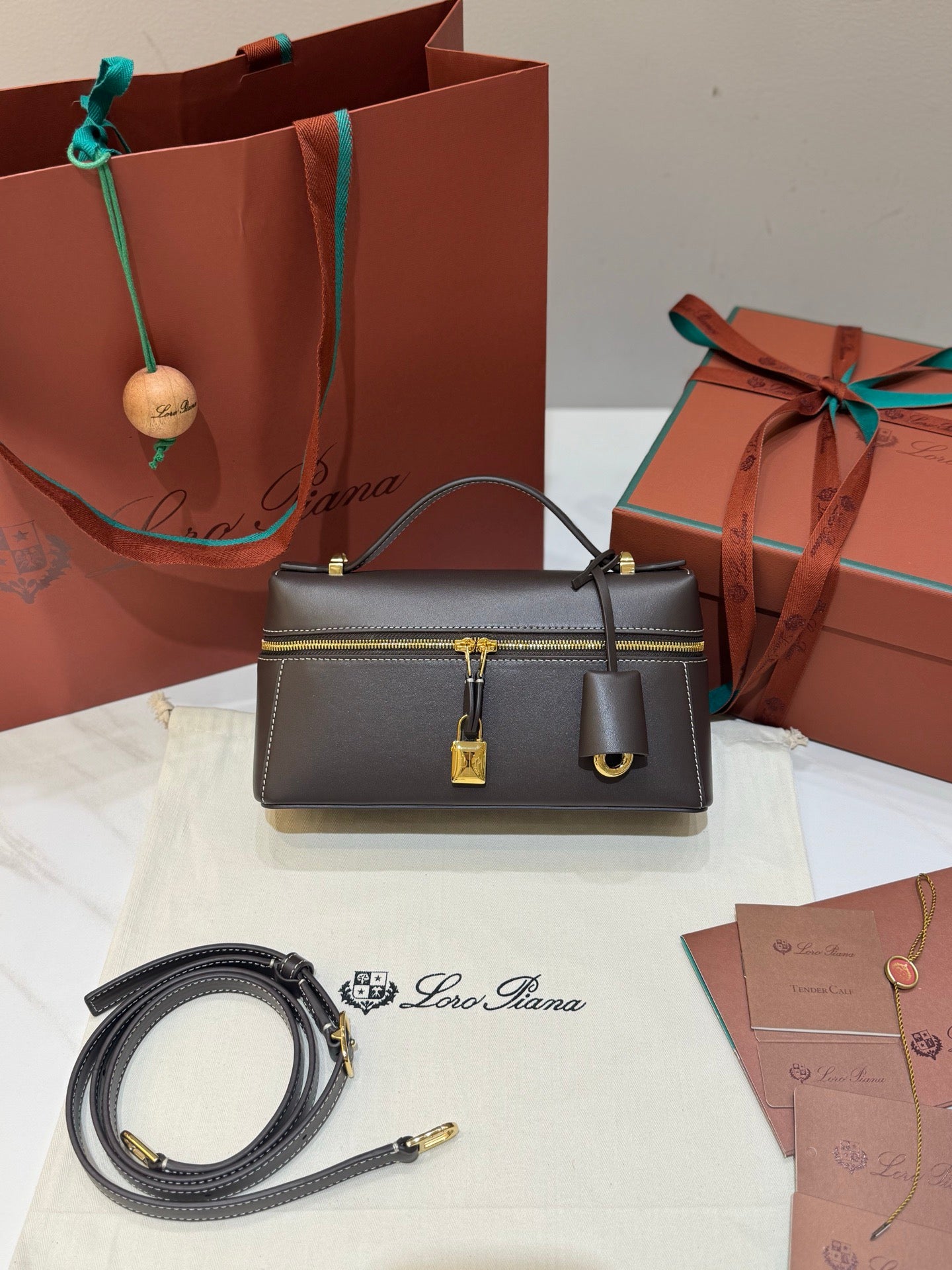 Brown and Black Bag