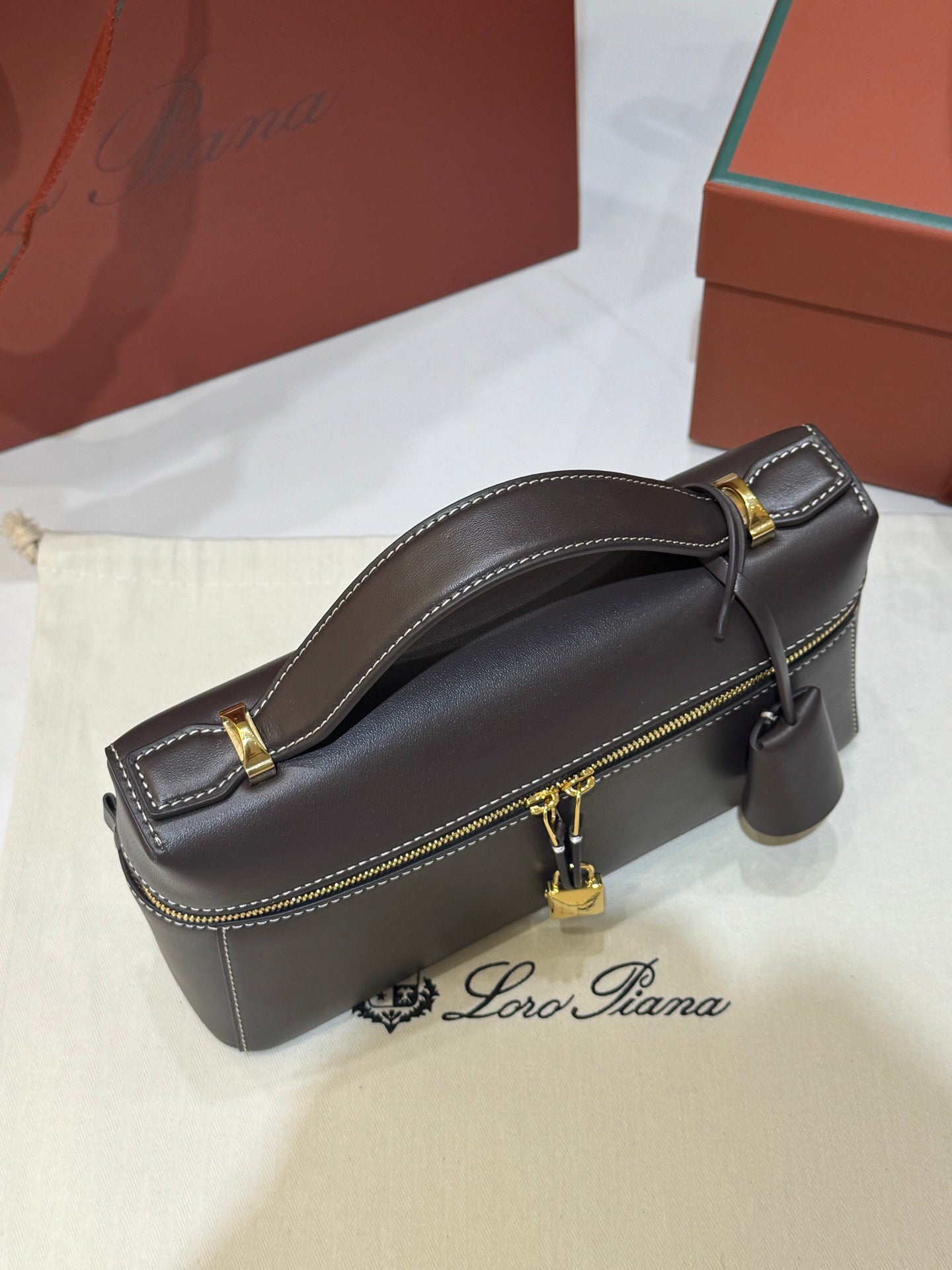 Brown and Black Bag