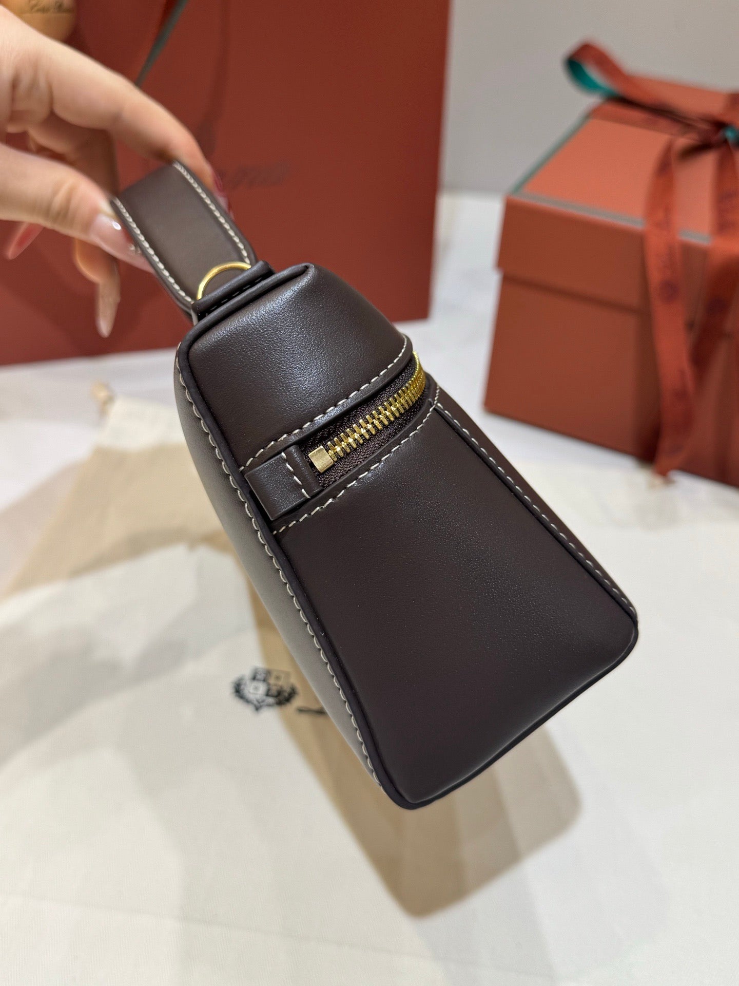 Brown and Black Bag