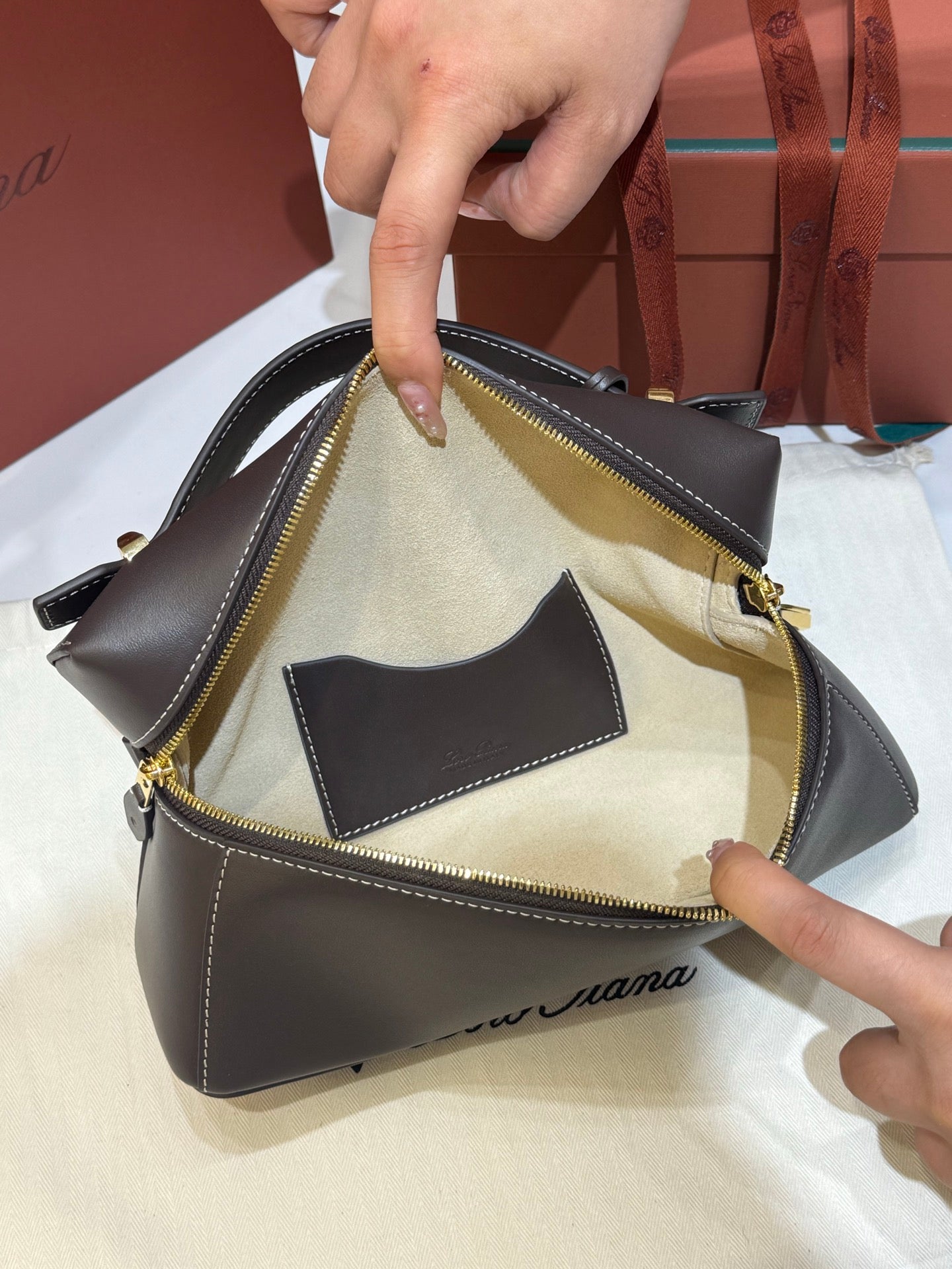 Brown and Black Bag