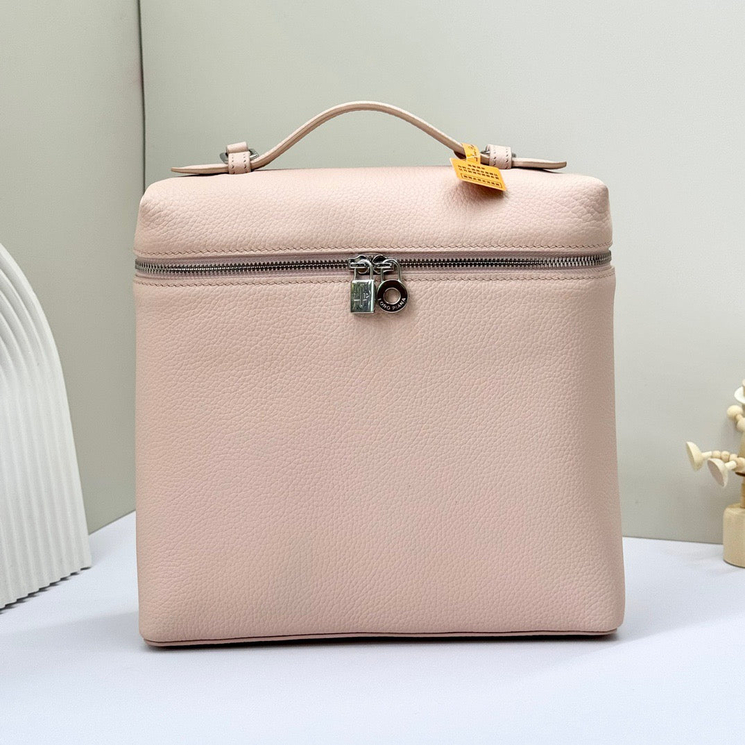 Taupe, Red and Light pink Bag
