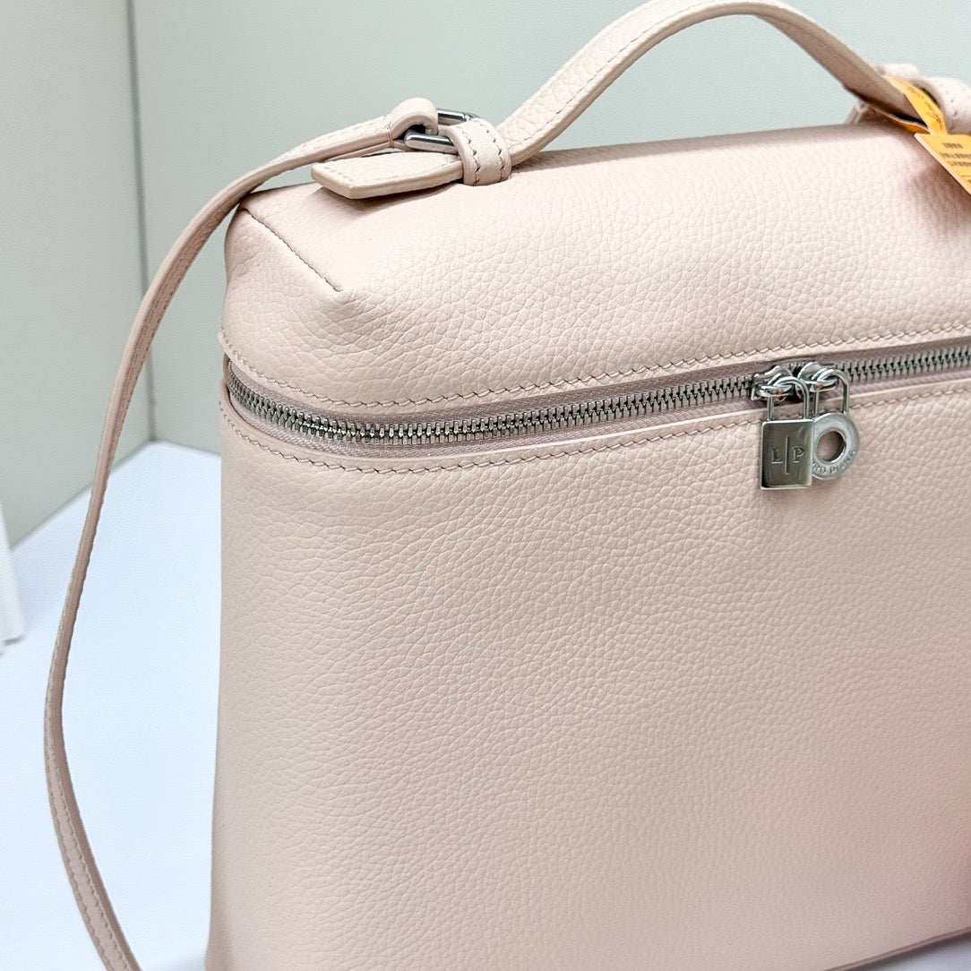 Taupe, Red and Light pink Bag