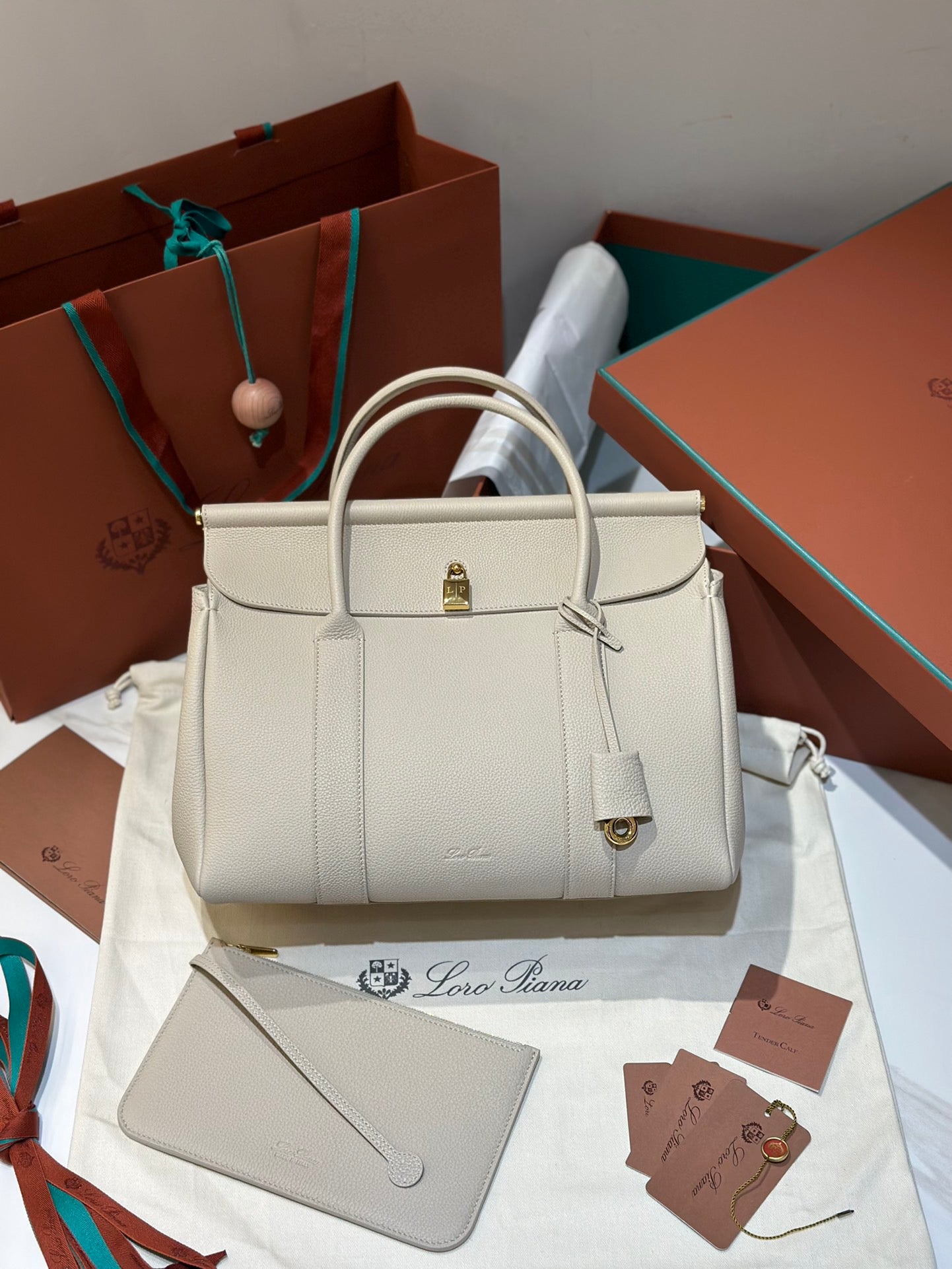 Black and Off-white Bag