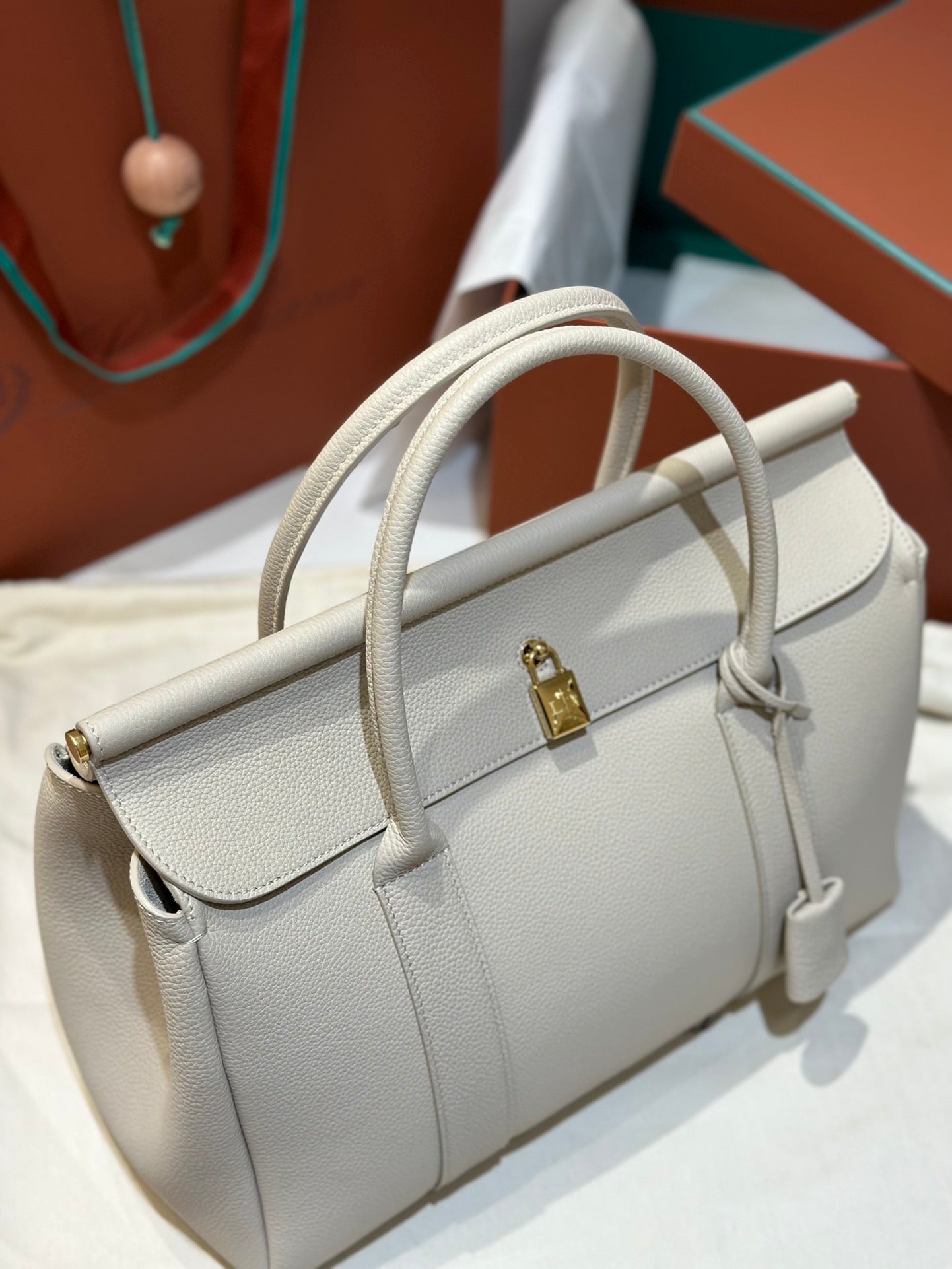 Black and Off-white Bag