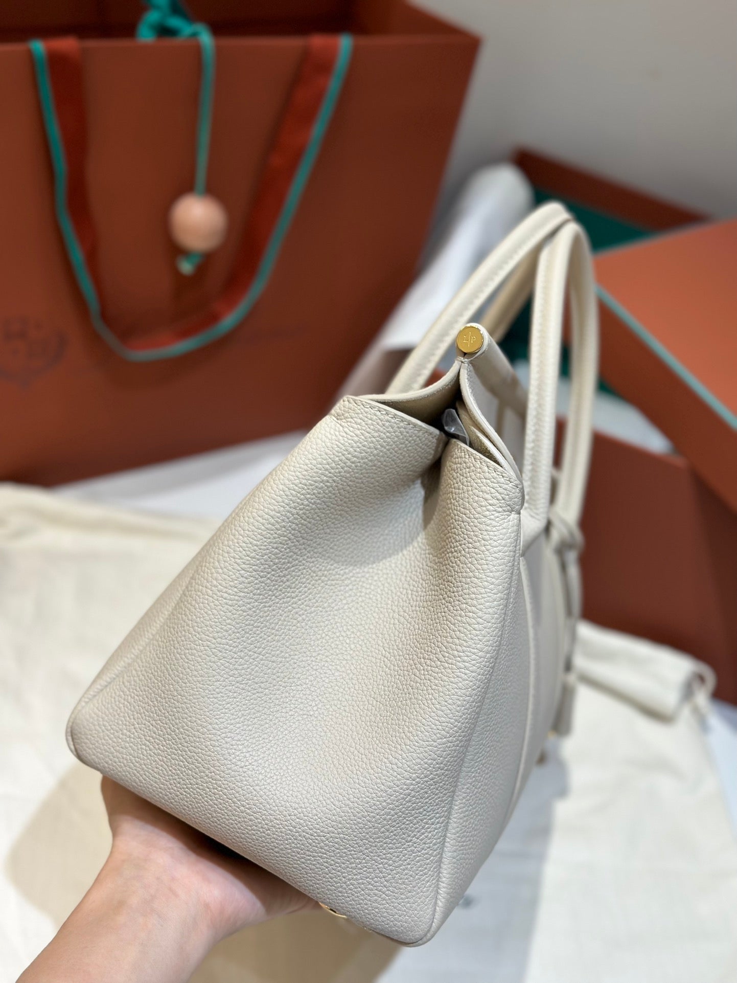 Black and Off-white Bag