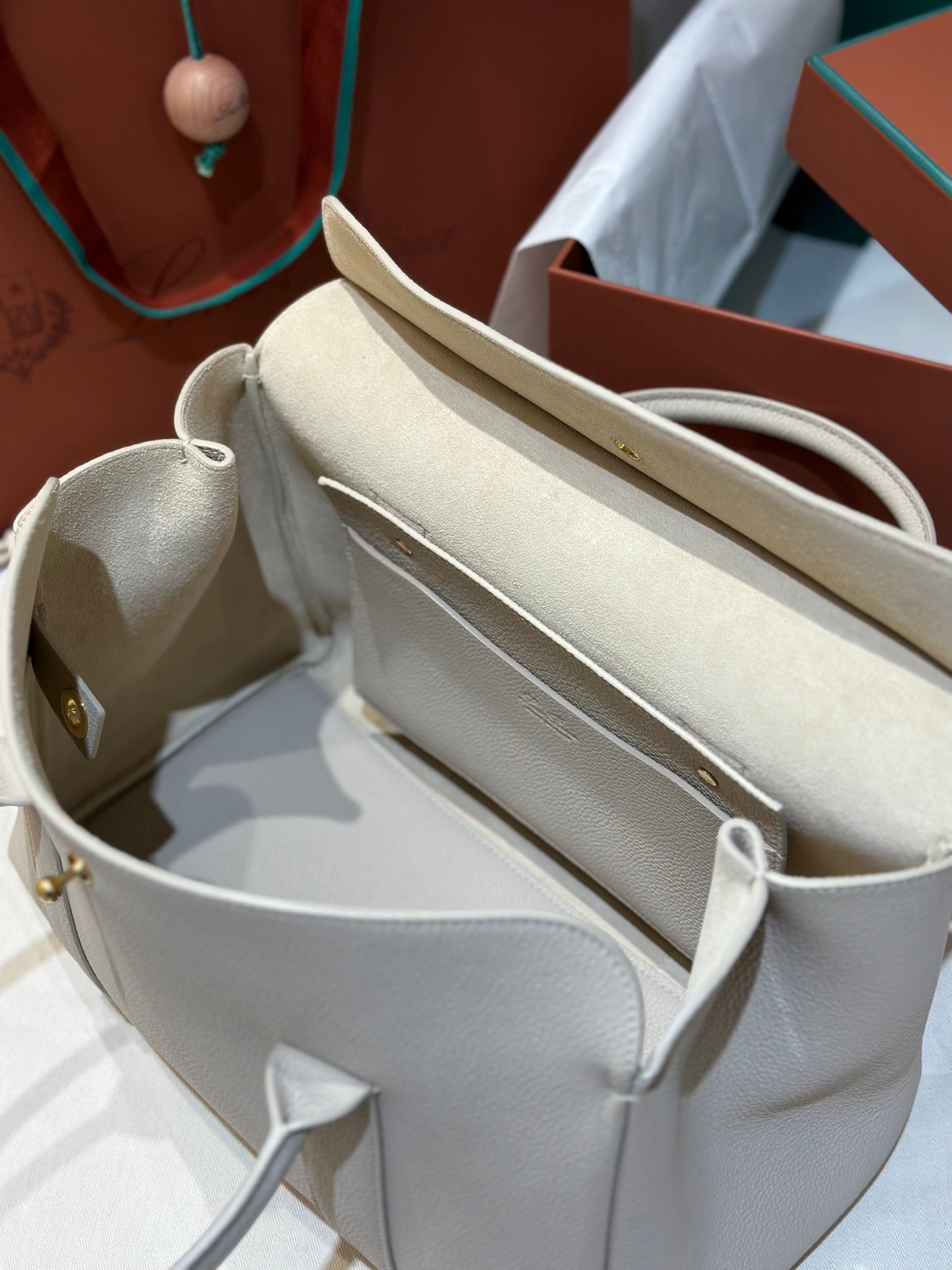 Black and Off-white Bag
