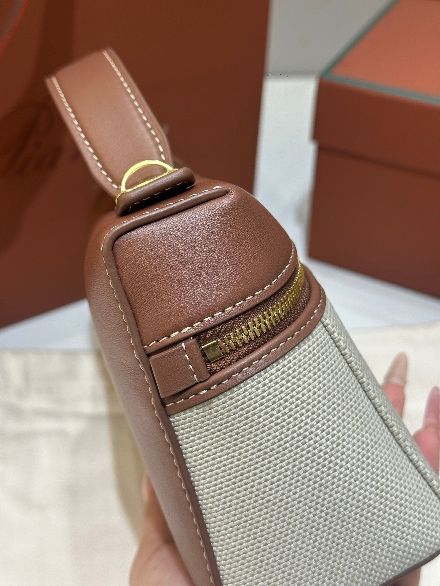 Grey brown Bag