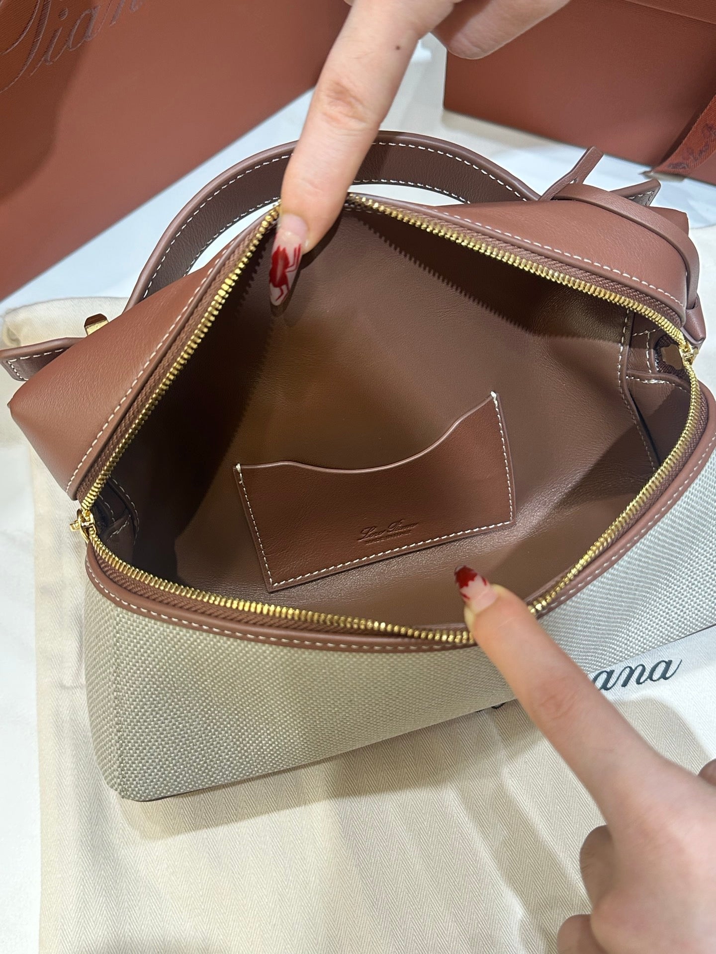 Grey brown Bag