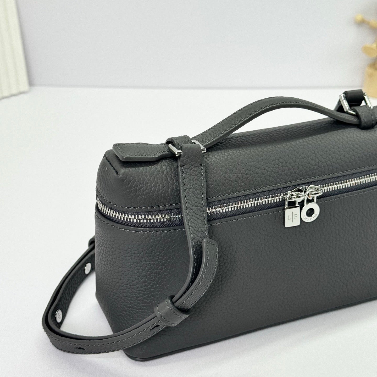 Pink, White, Off-white and Black Bag