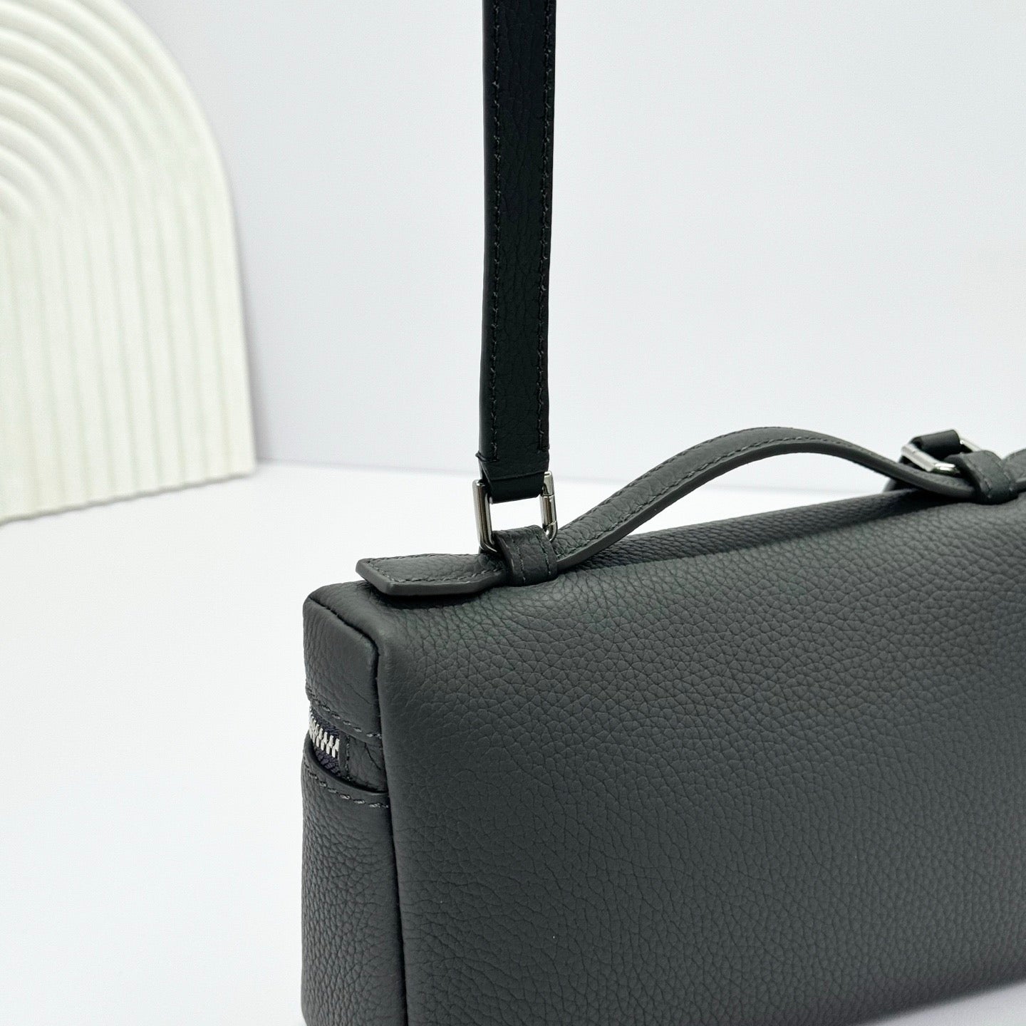 Pink, White, Off-white and Black Bag