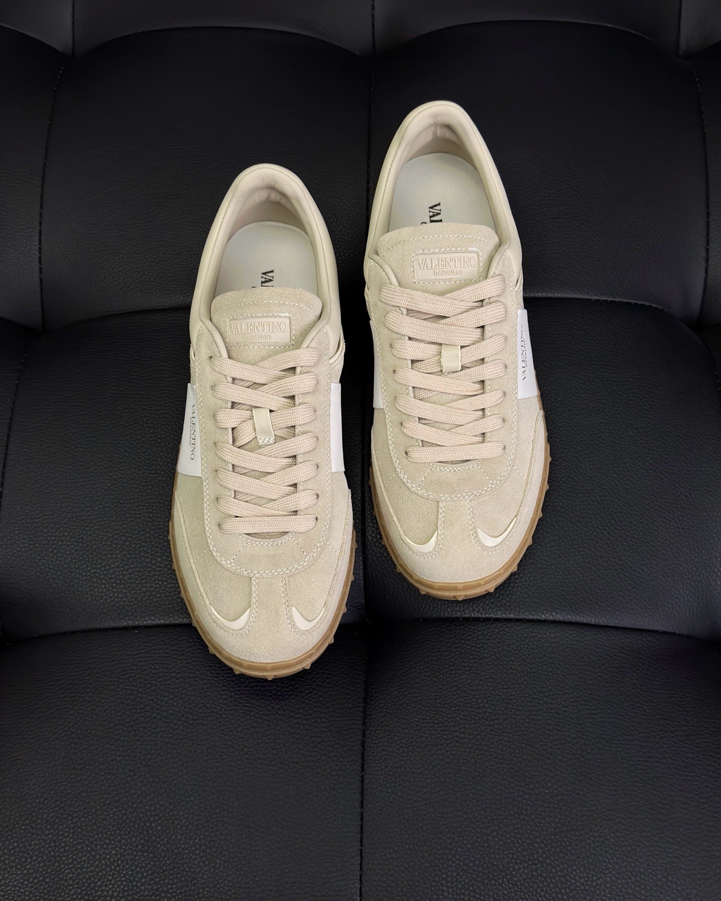 White grey and Black blue Shoes