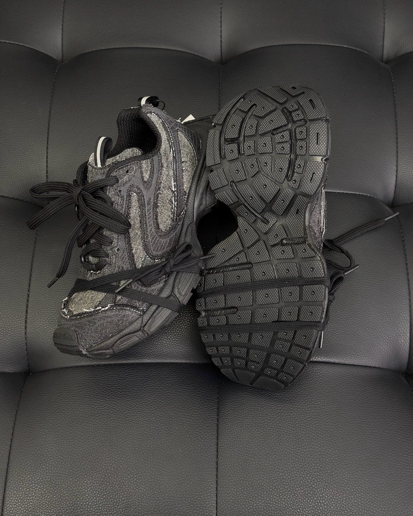 Black grey Shoes