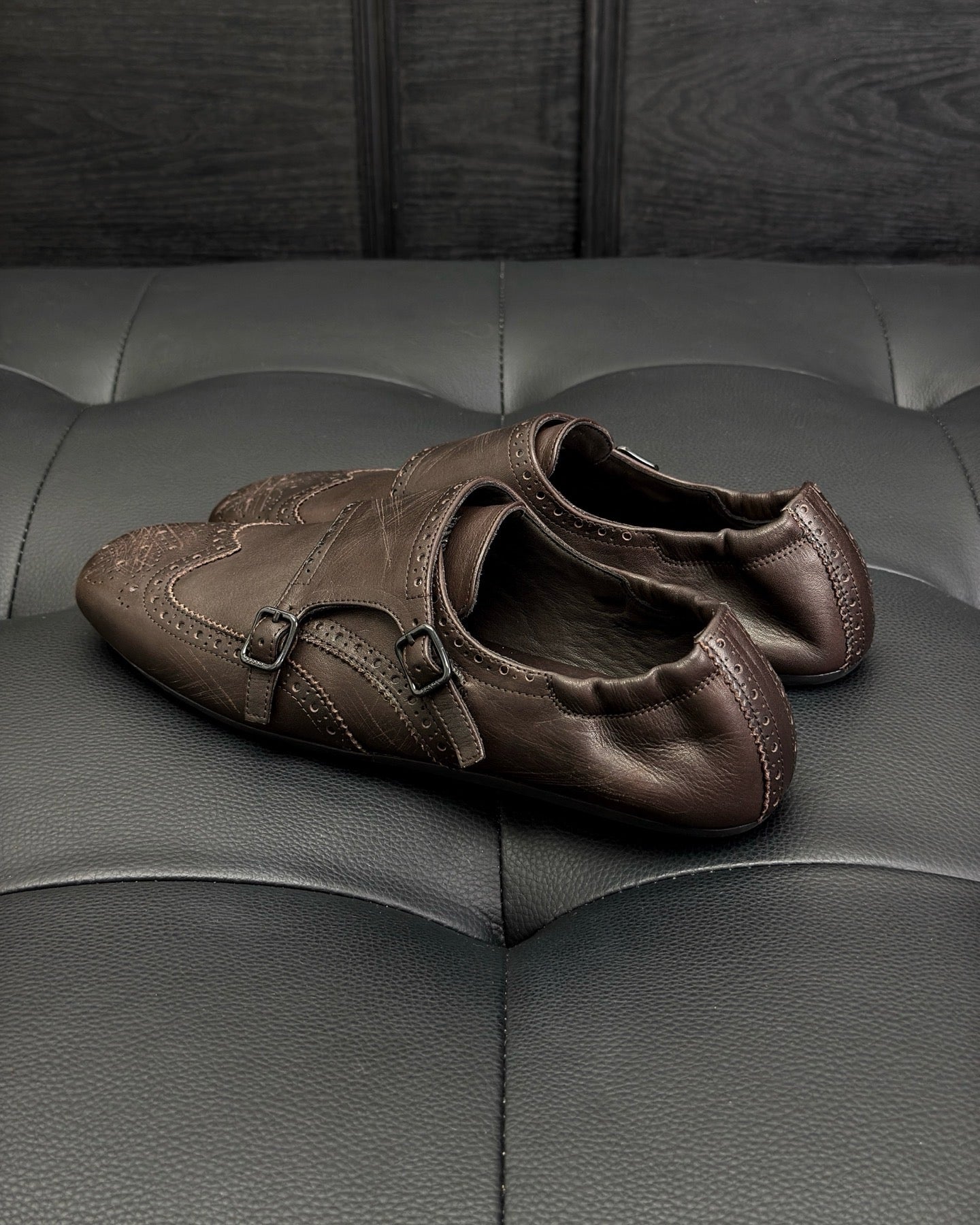 Brown and Black Shoes