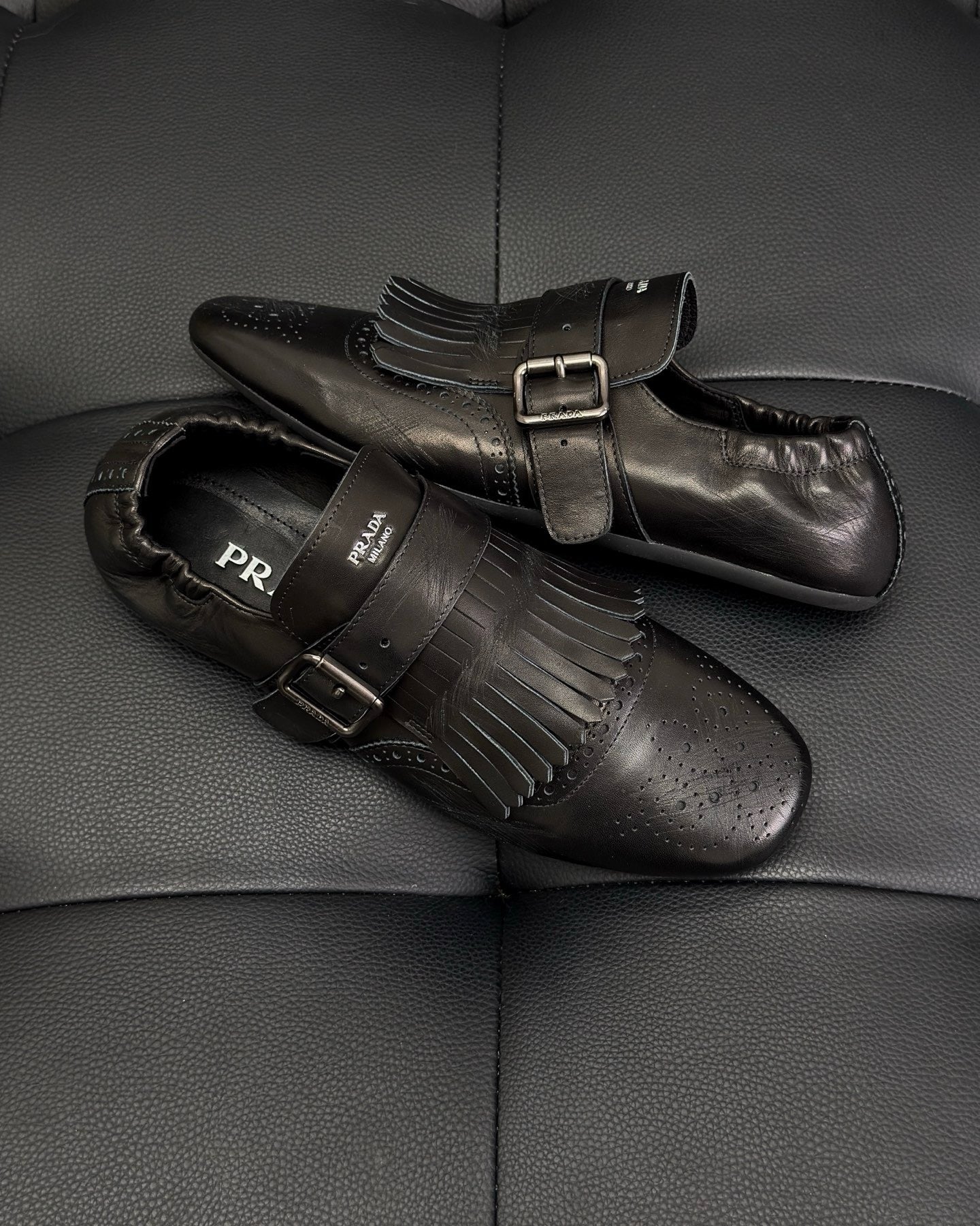Dark brown and Brown Shoes