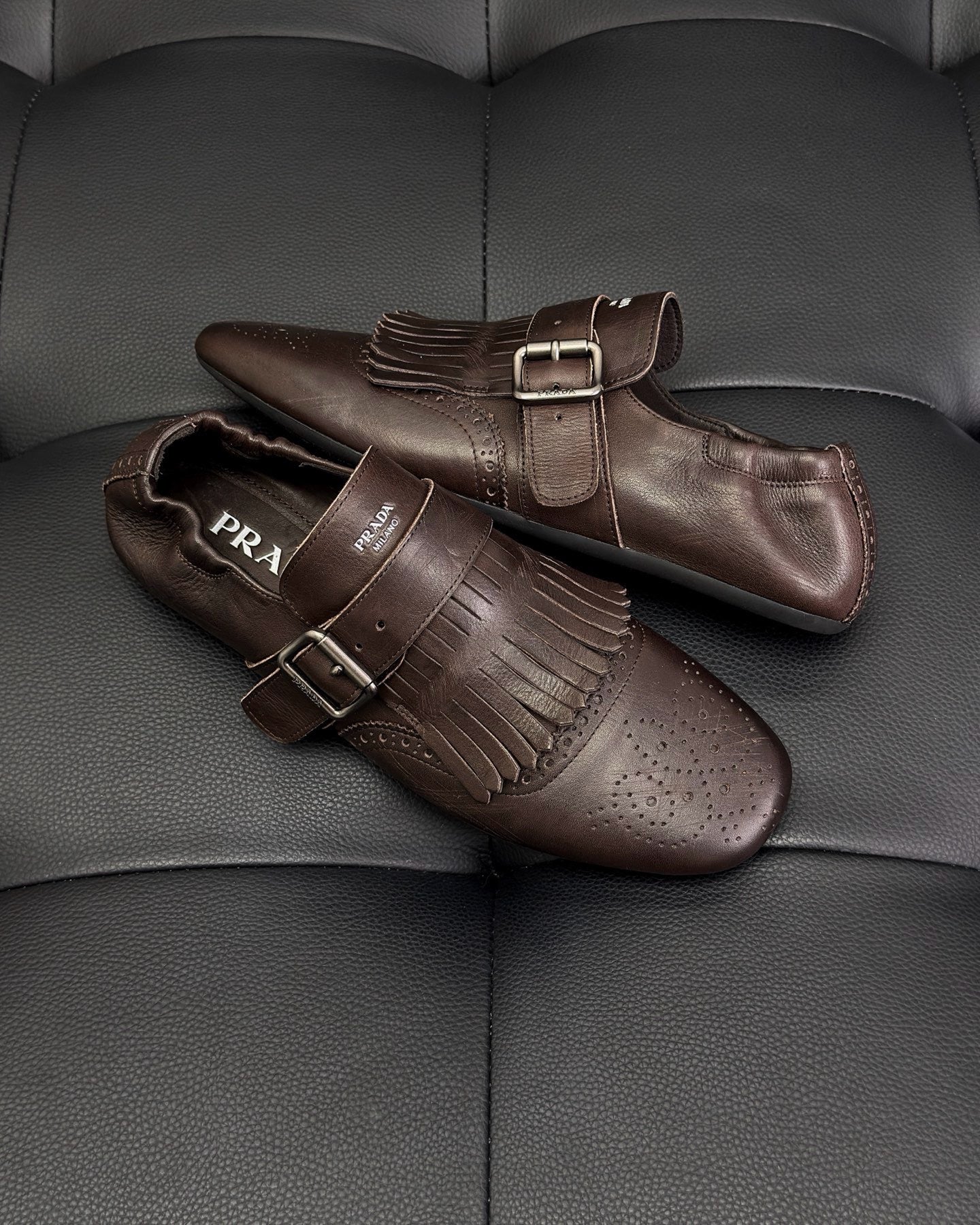 Dark brown and Brown Shoes