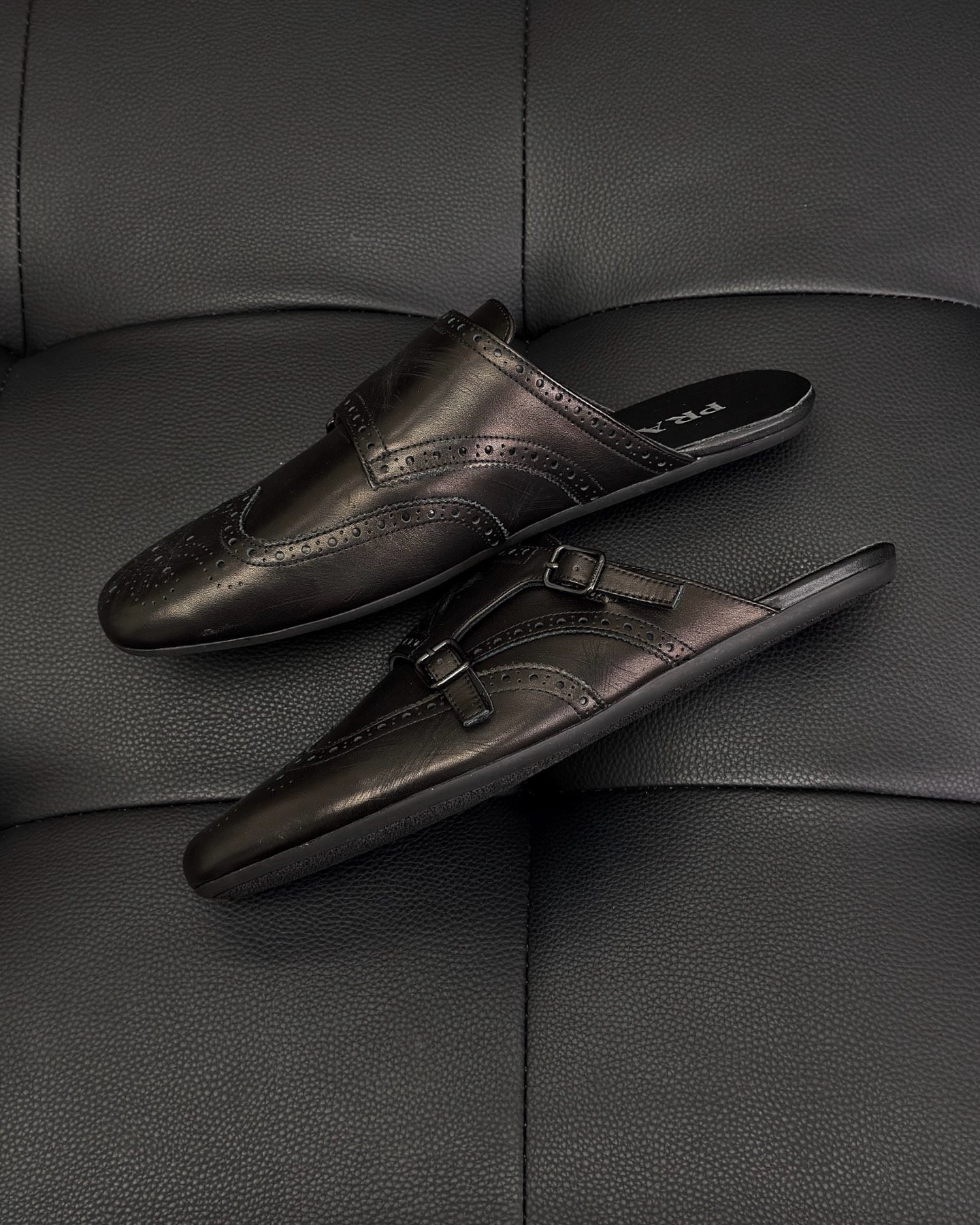 Black and Dark brown Shoes