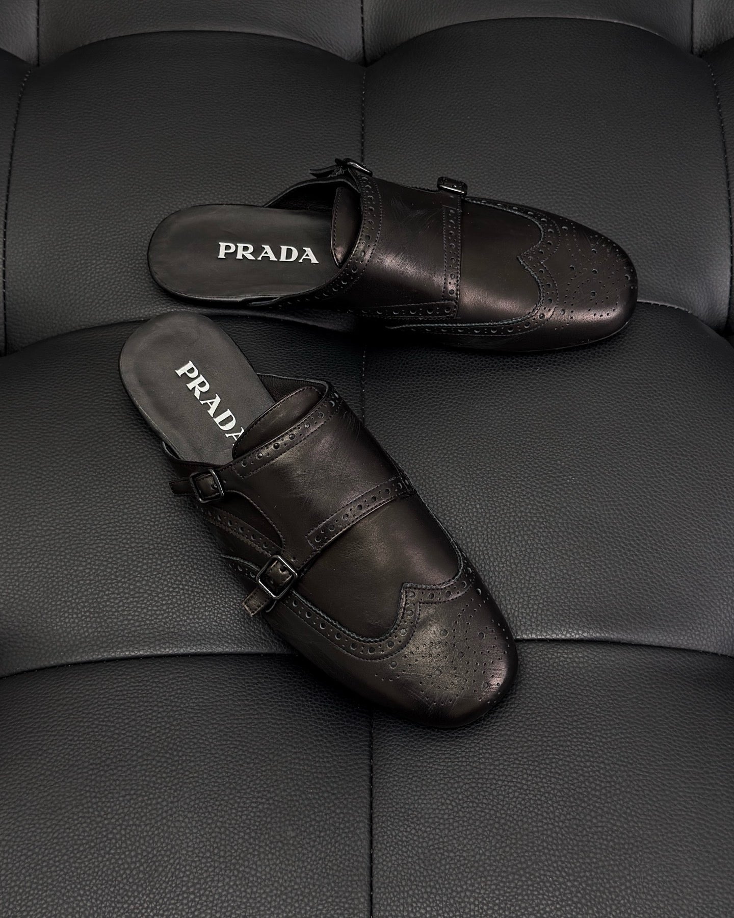 Black and Dark brown Shoes