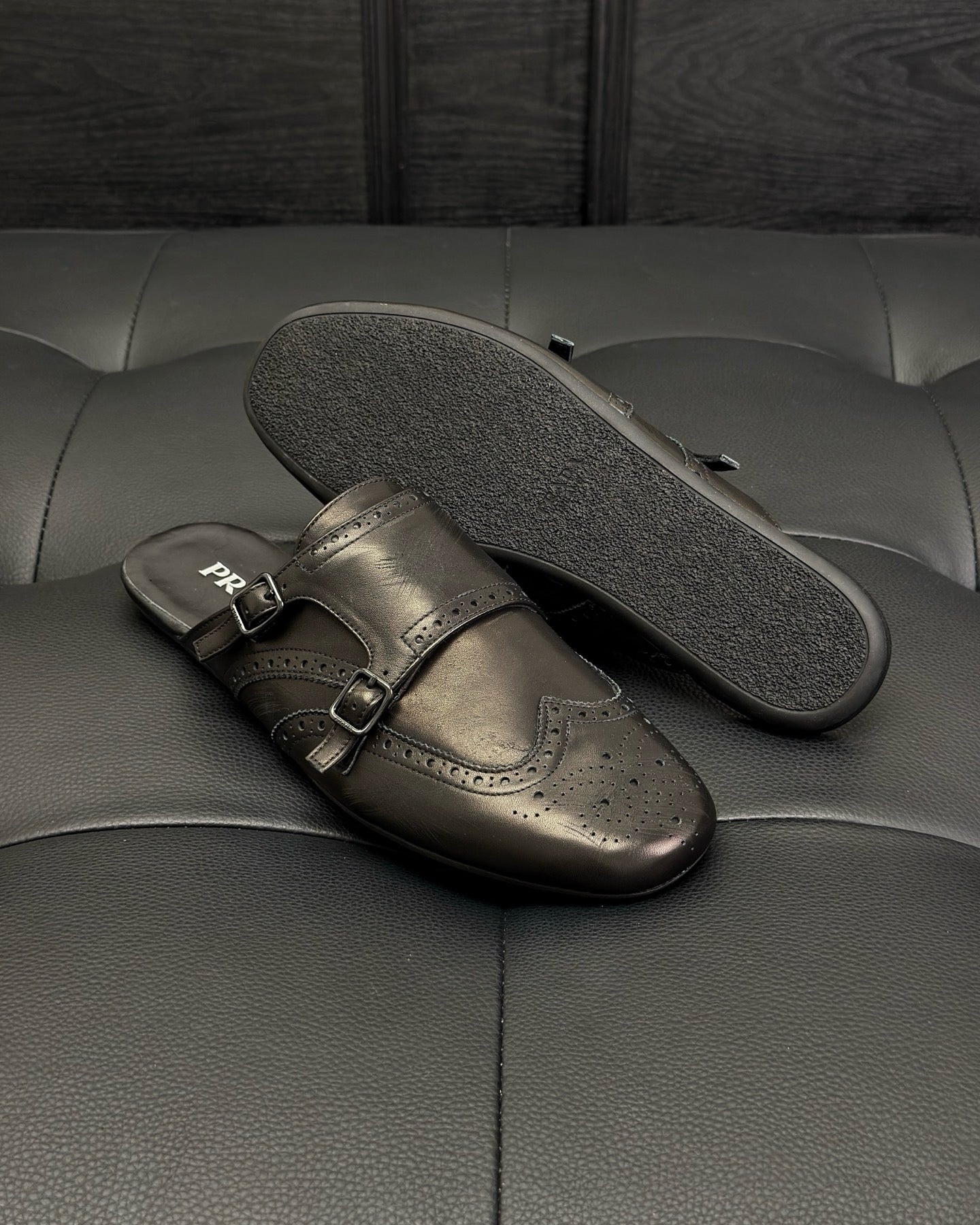 Black and Dark brown Shoes