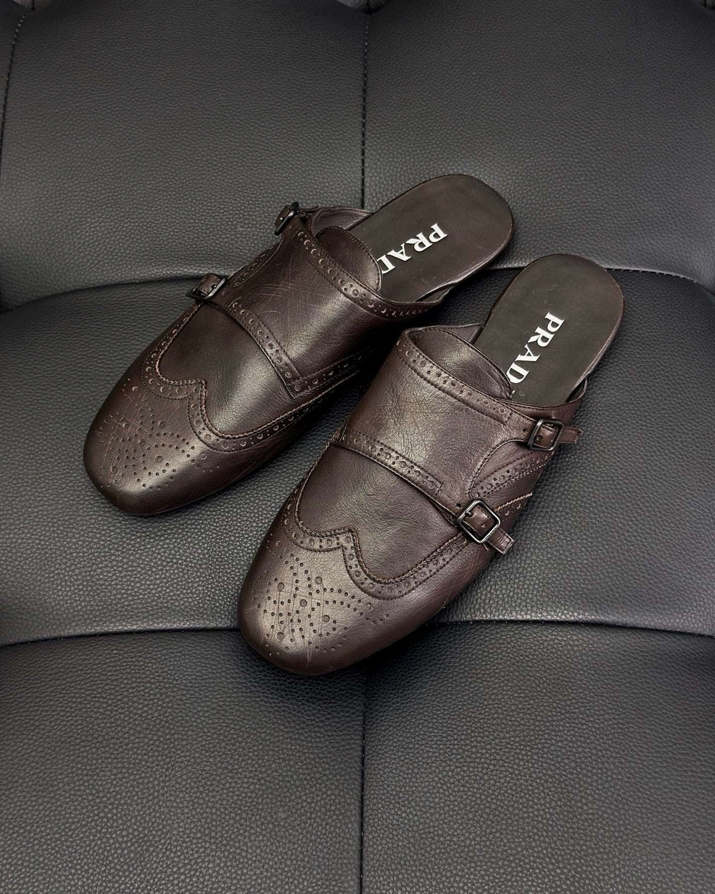 Black and Dark brown Shoes