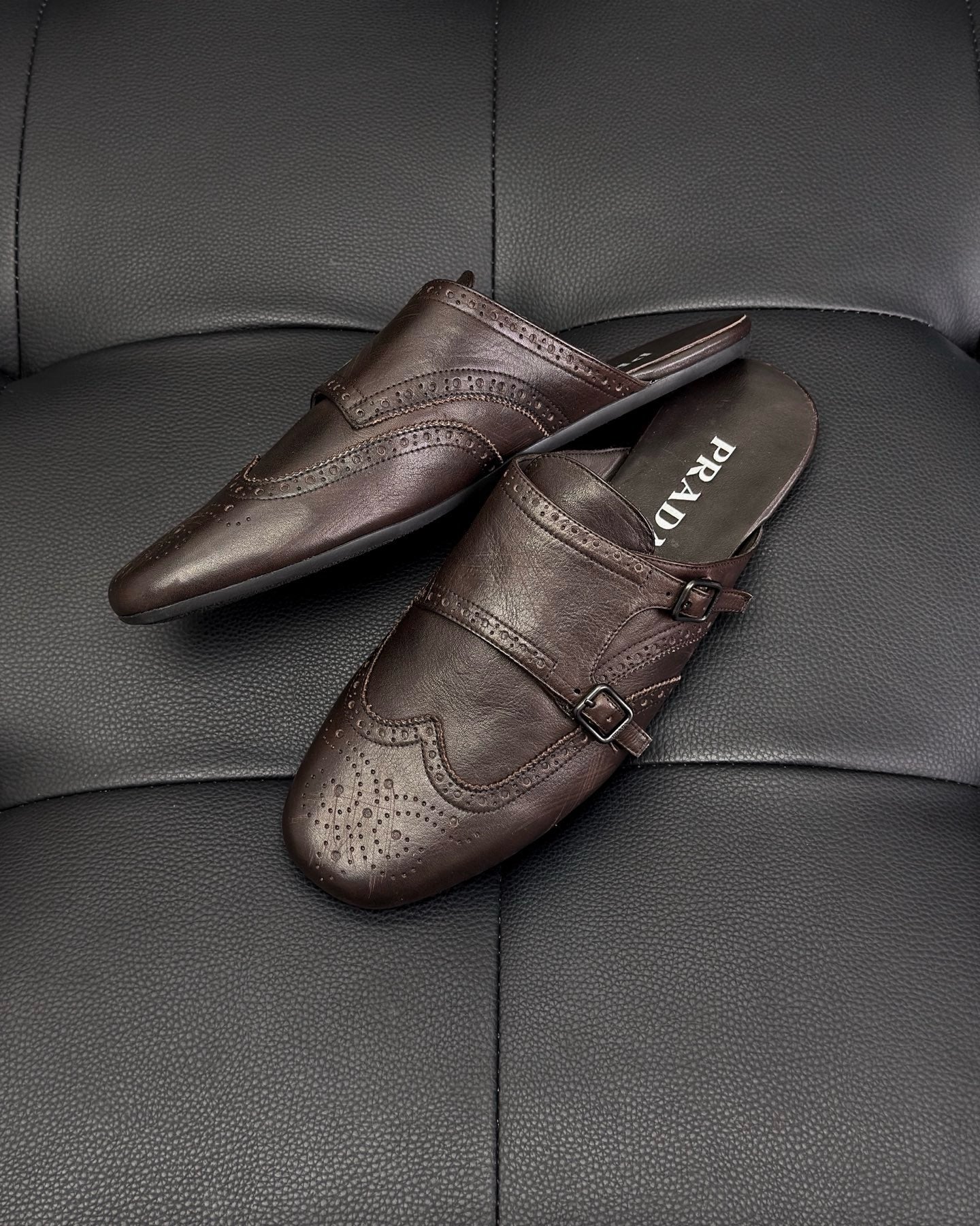 Black and Dark brown Shoes