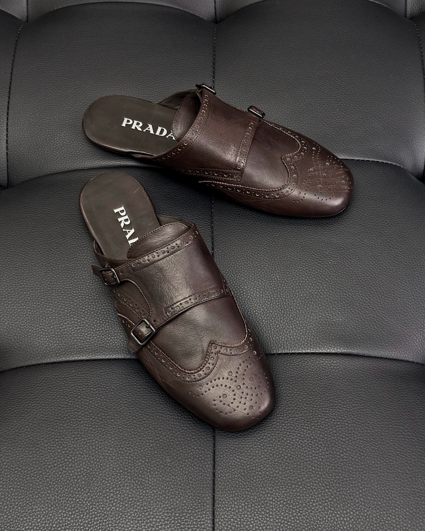 Dark brown and Brown Shoes